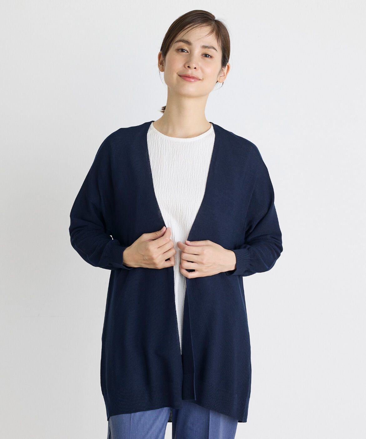 DAY by DAY it&rsquo;s international「大人艶ニットカーディガン《Cuoo》」|カーディガン|ネイビー