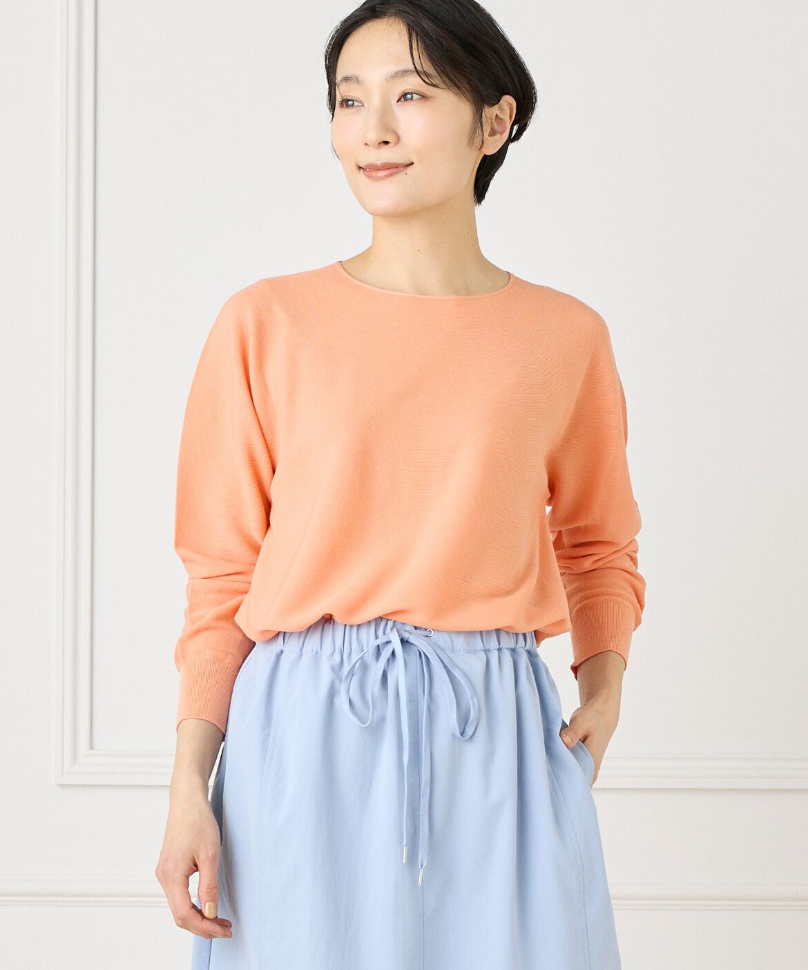 DAY by DAY it&rsquo;s international「ホールガーメントクルーネックニット《Cuoo》」|ニット・セーター|オレンジ1