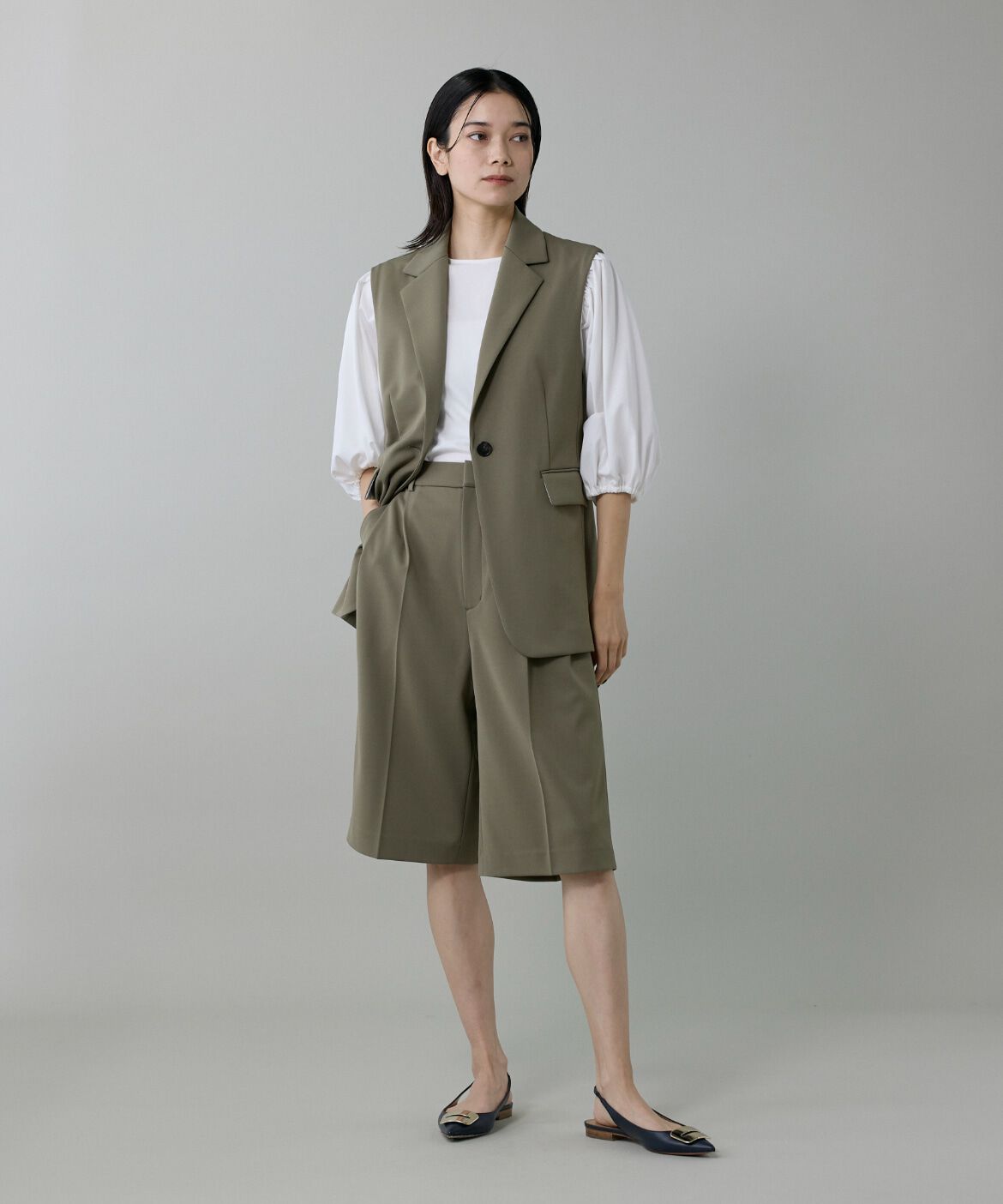 INED「大人ハーフパンツ」|キュロット|