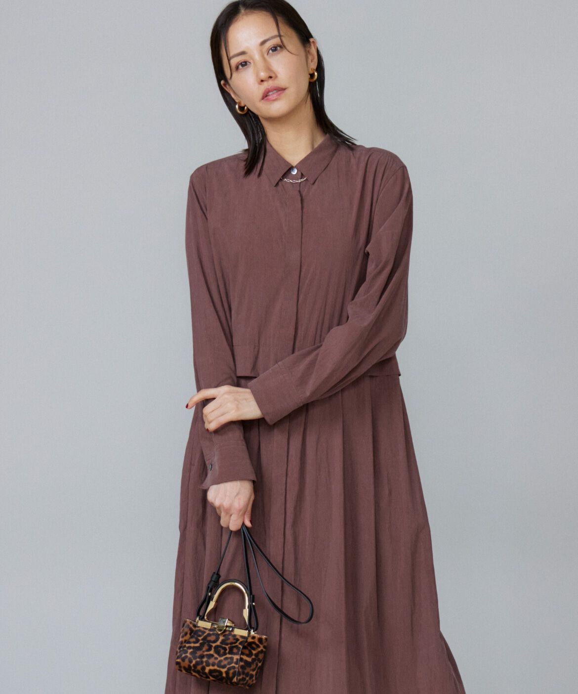 Le Souk「ティアードワンピース」|ワンピース|ボルドー4