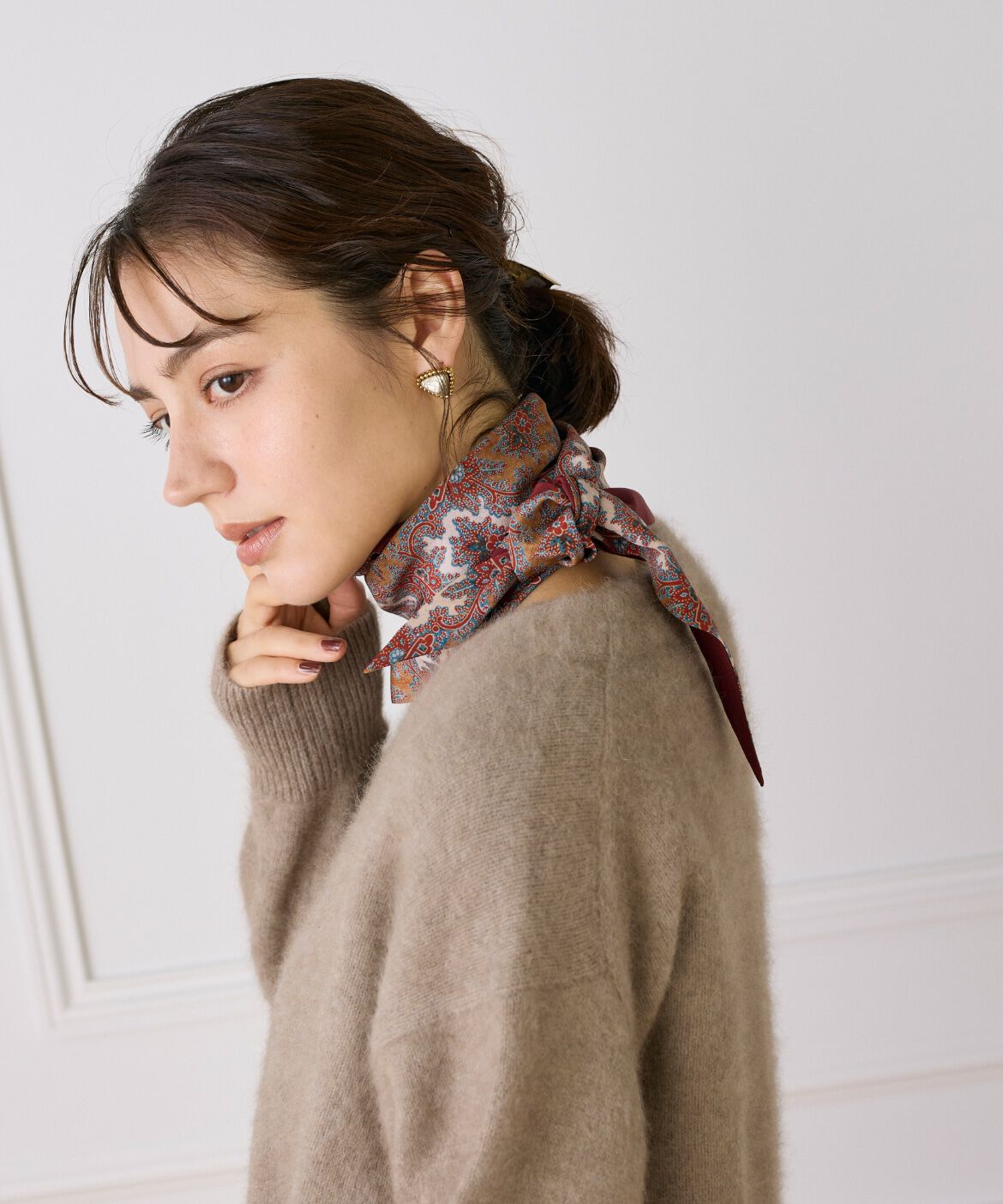 FAVORITE SUKINAMONO「Slim Danica Scarf スリムスカーフ《Tapis Noir》」|ストール|