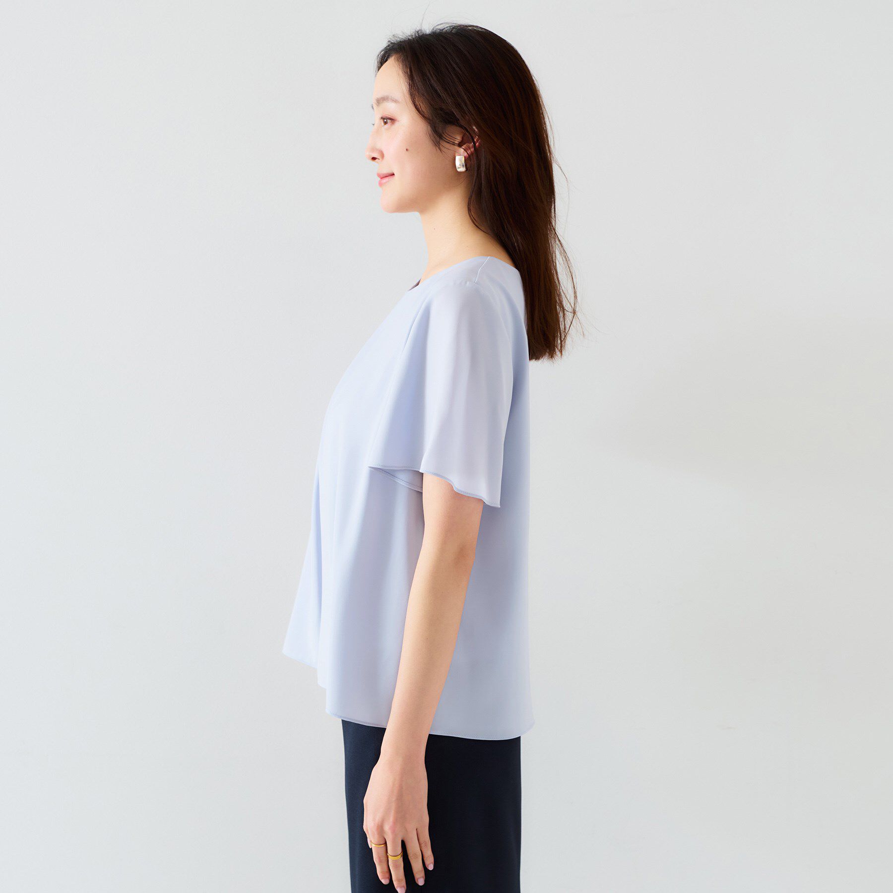 UNTITLED「【通勤／二の腕カバー】フロントタックブラウス」|シャツ・ブラウス|