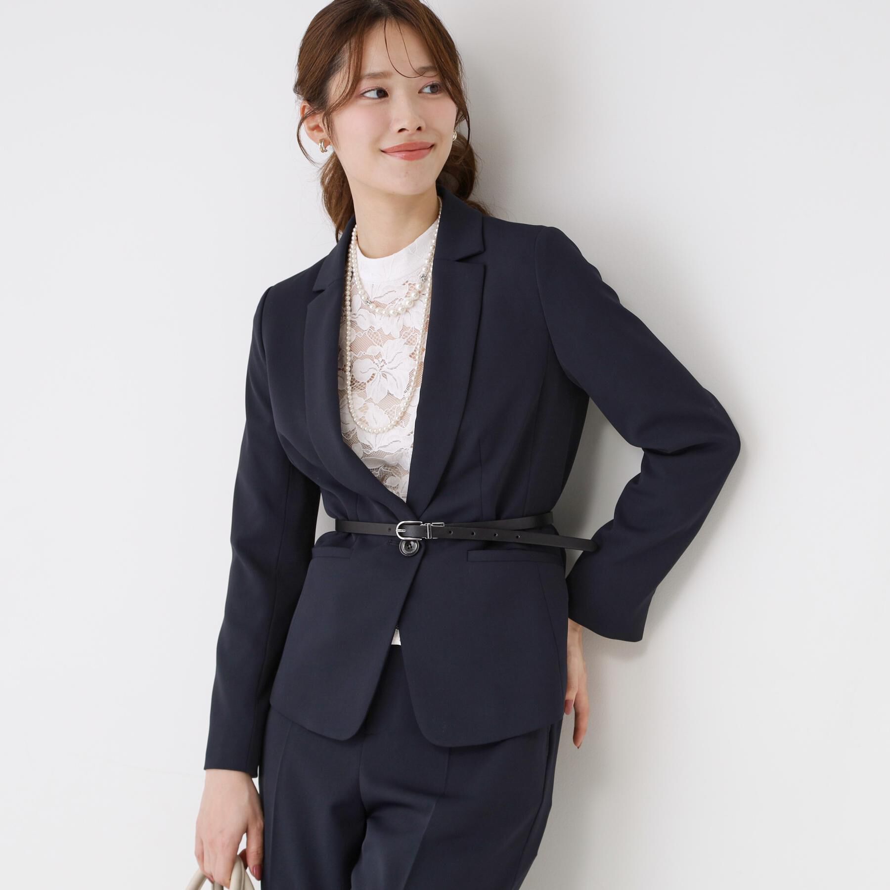 COUP DE CHANCE「【手洗い可／日本製／伸縮性／スーツ可】テーラードジャケット」|テーラードジャケット|ネイビー(094)