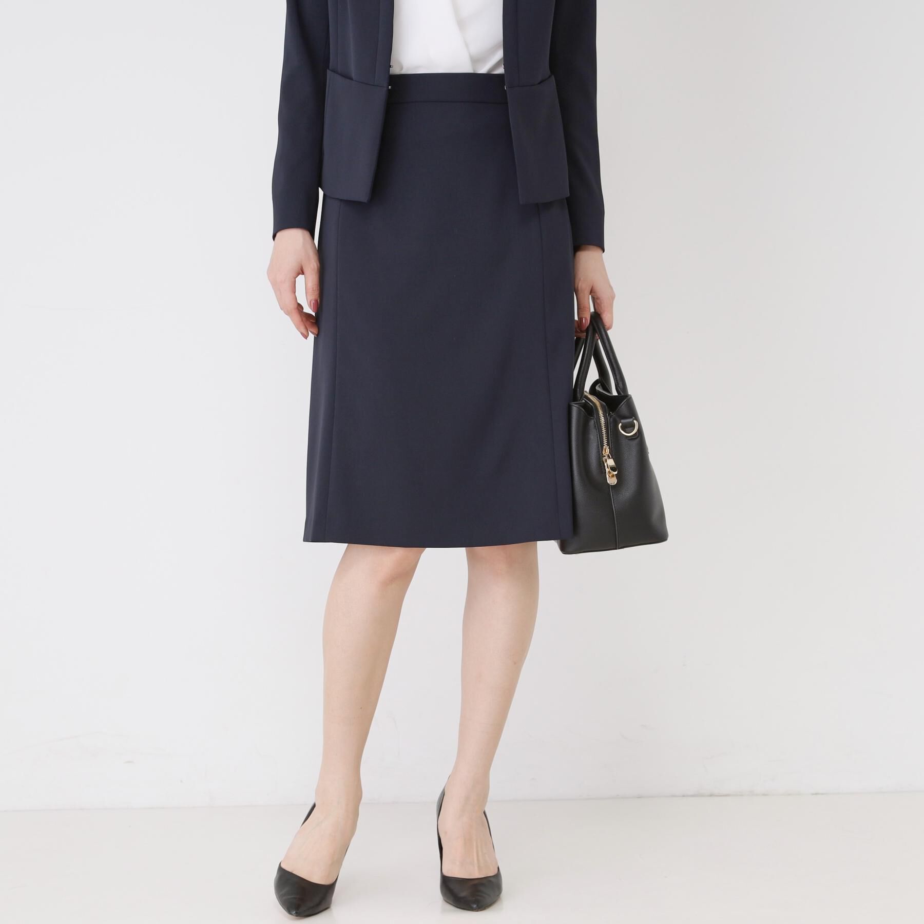 COUP DE CHANCE「【手洗い可／日本製／伸縮性／スーツ可】セミフレアースカート」|スカート|