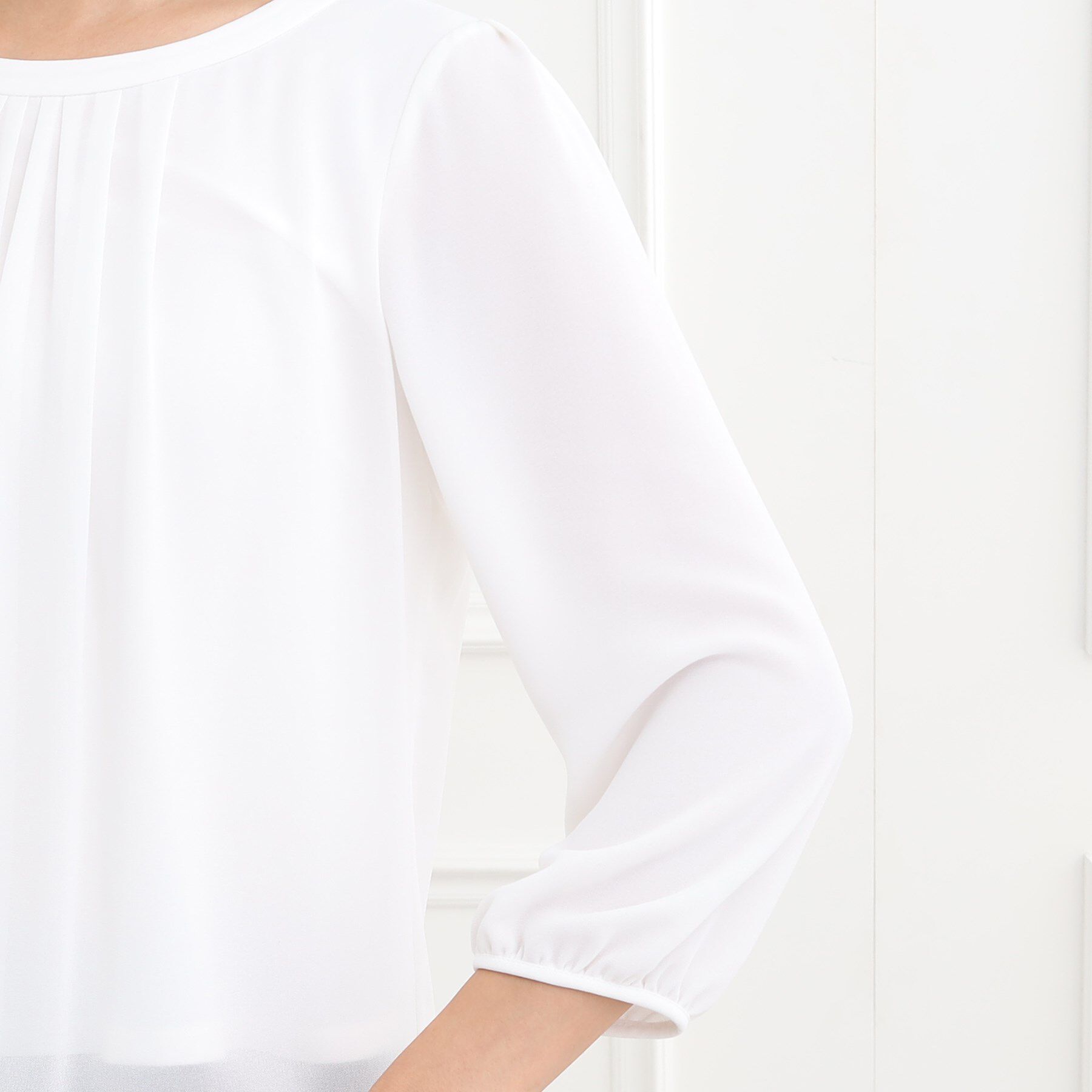 Reflect「【マシンウォッシュ可】ピンタックブラウス」|シャツ・ブラウス|