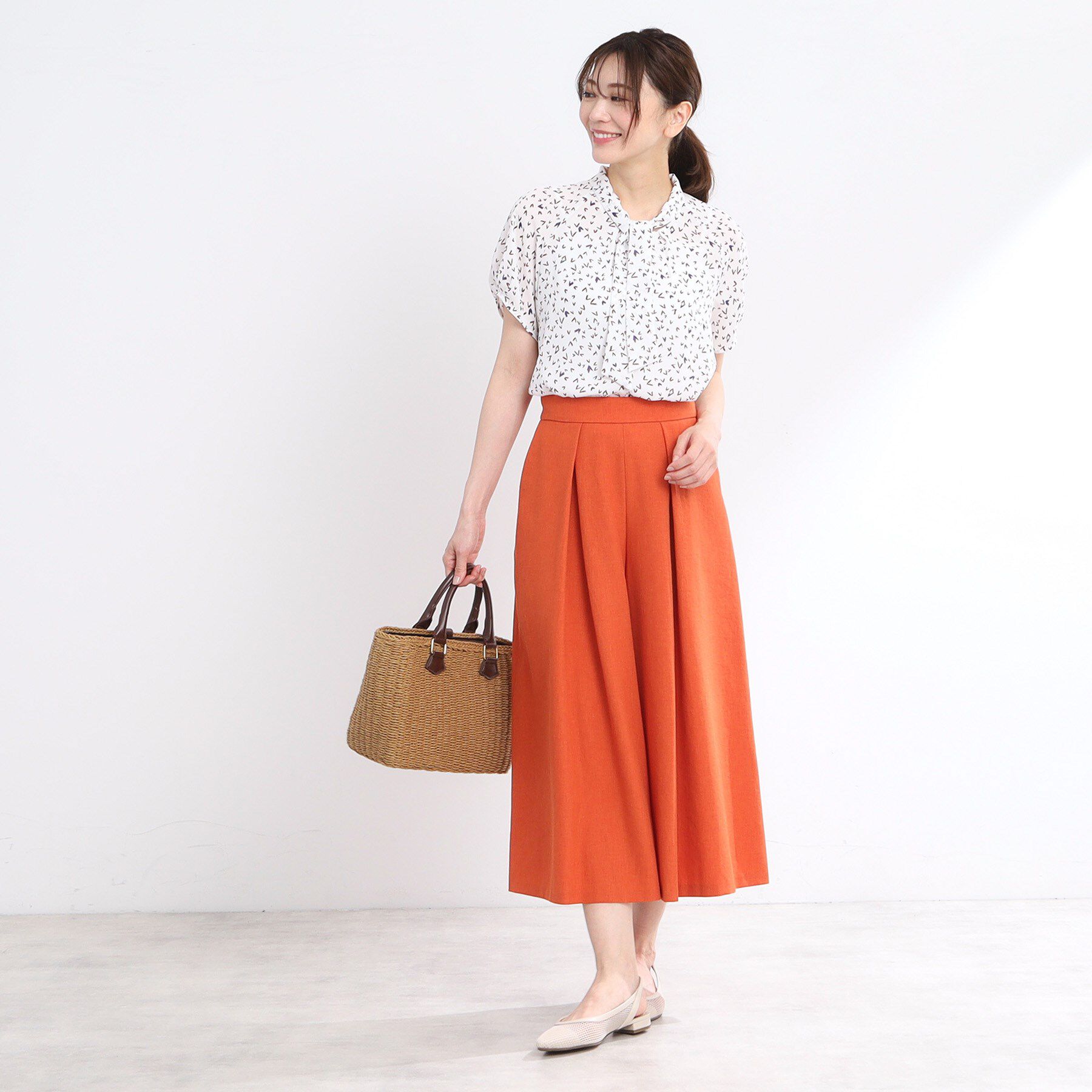 Reflect「【洗える】タックスカート風ワイドパンツ」|その他|