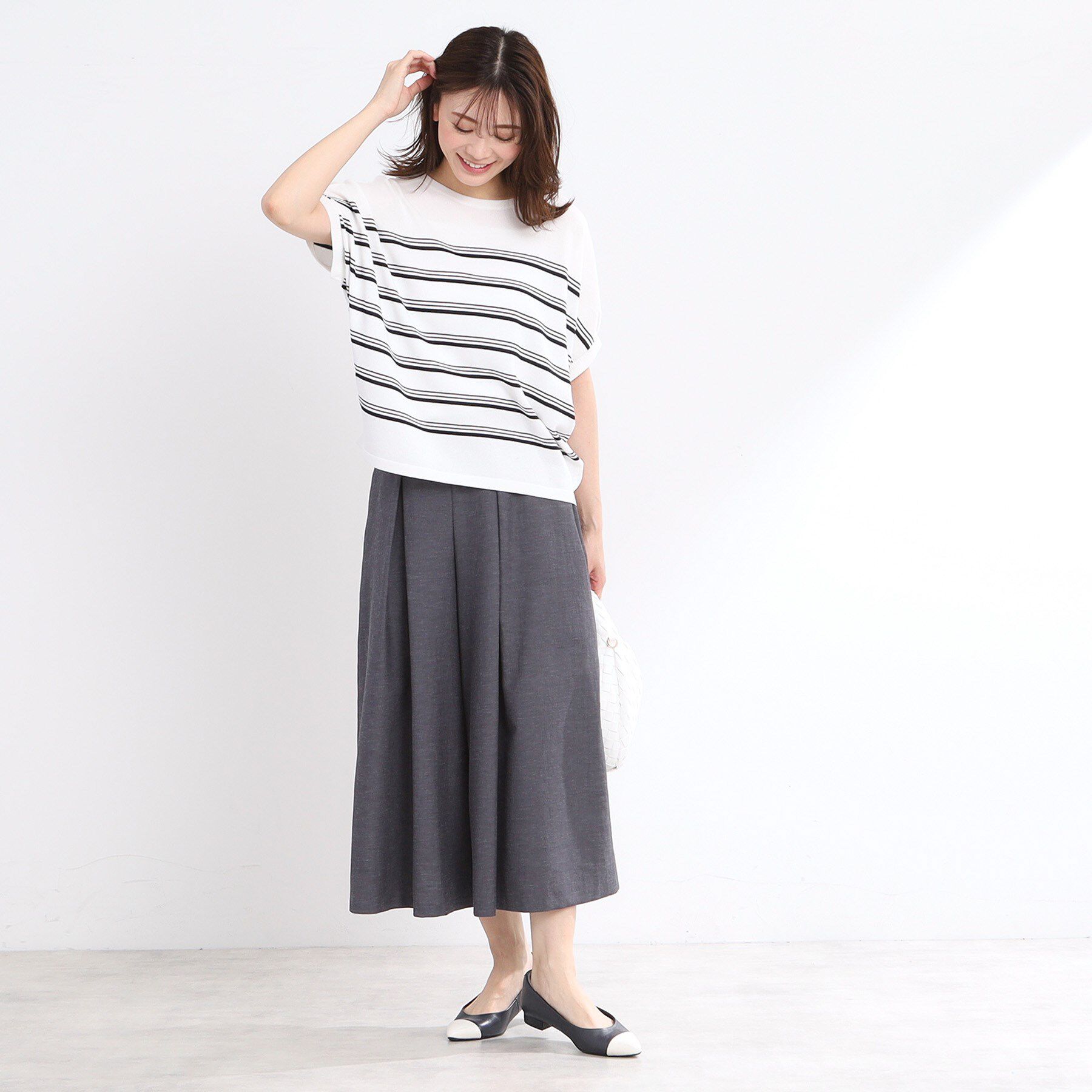 Reflect「【洗える】タックスカート風ワイドパンツ」|その他|