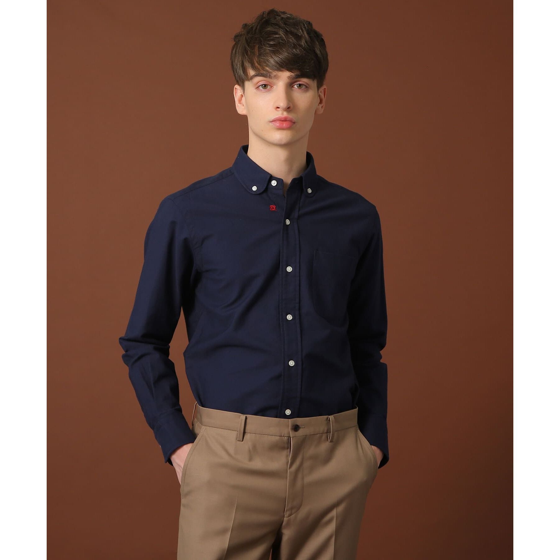 DRESSTERIOR「オックスフォード ラウンドカラーシャツ」|シャツ・ブラウス|