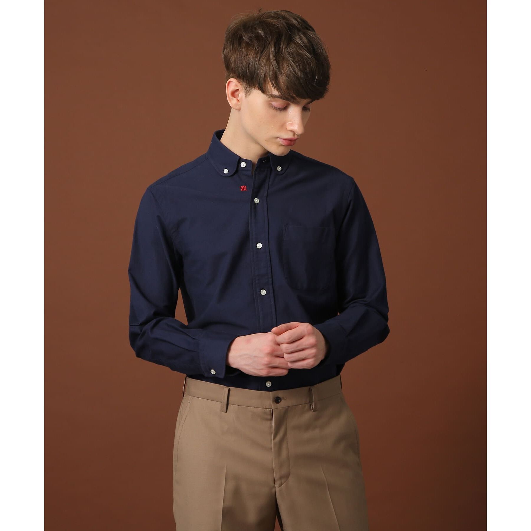 DRESSTERIOR「オックスフォード ラウンドカラーシャツ」|シャツ・ブラウス|