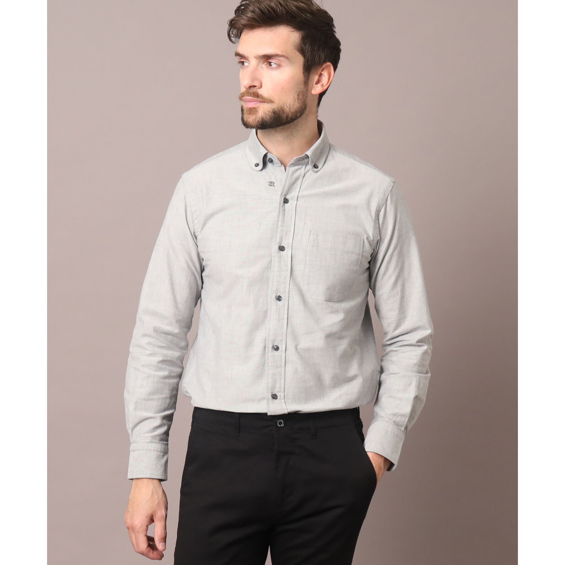 DRESSTERIOR「オックスフォード ラウンドカラーシャツ」|シャツ・ブラウス|