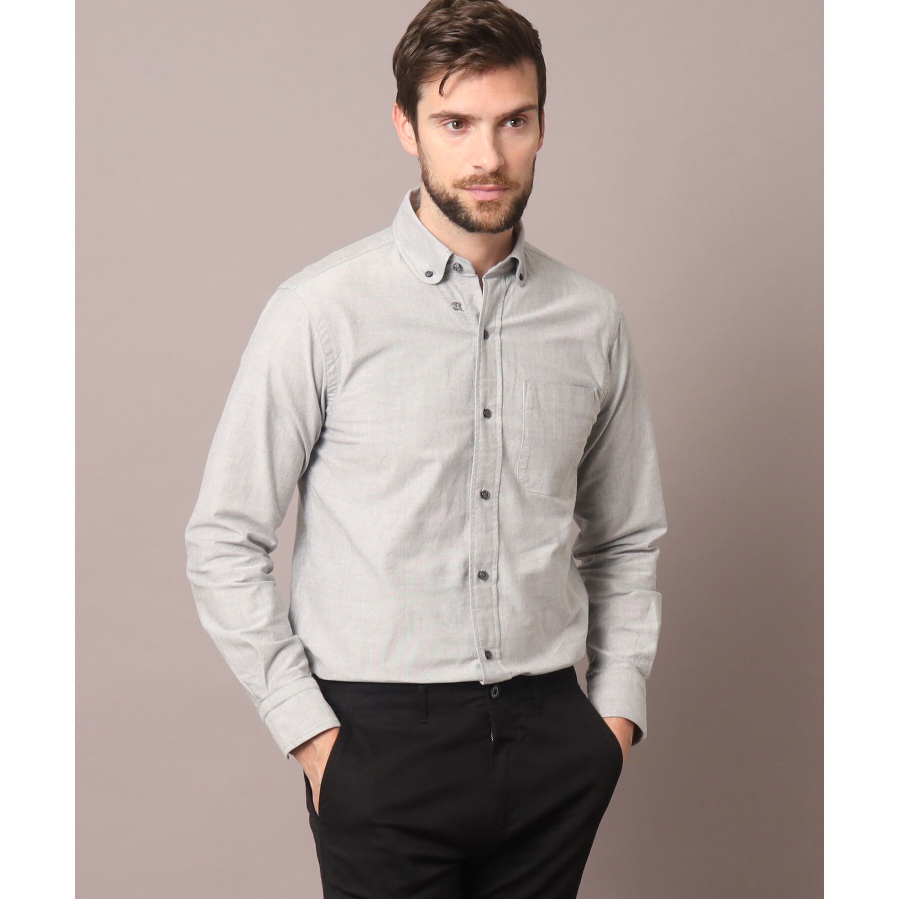 DRESSTERIOR「オックスフォード ラウンドカラーシャツ」|シャツ・ブラウス|