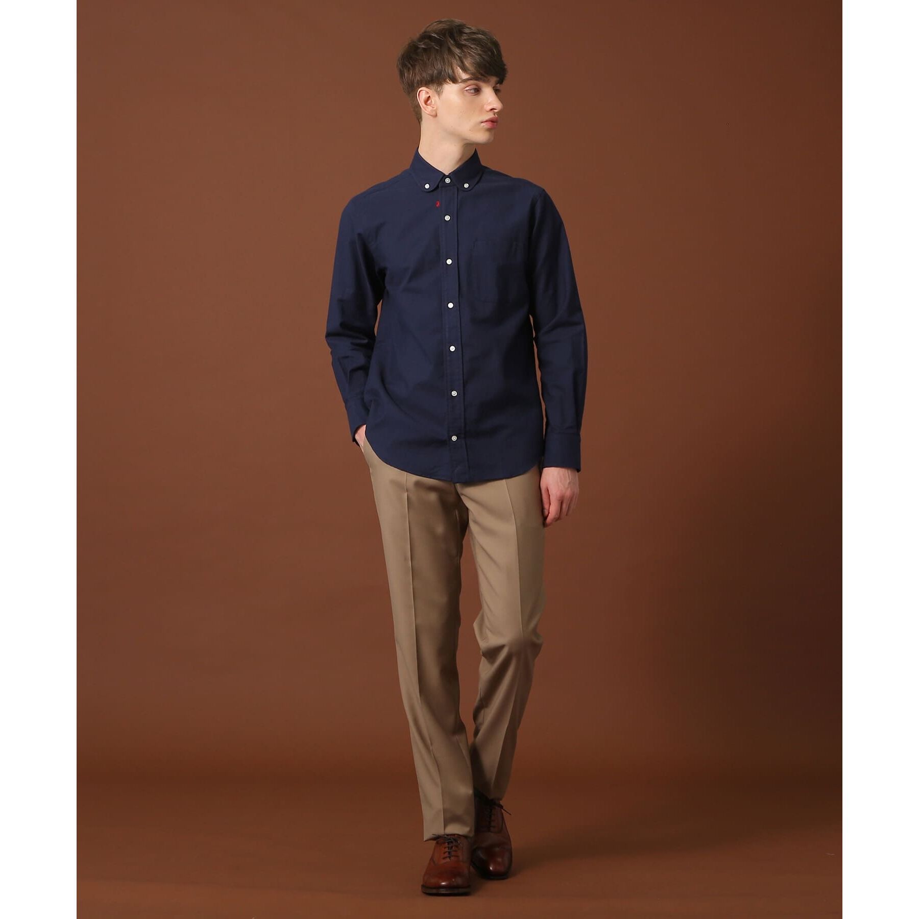 DRESSTERIOR「オックスフォード ラウンドカラーシャツ」|シャツ・ブラウス|