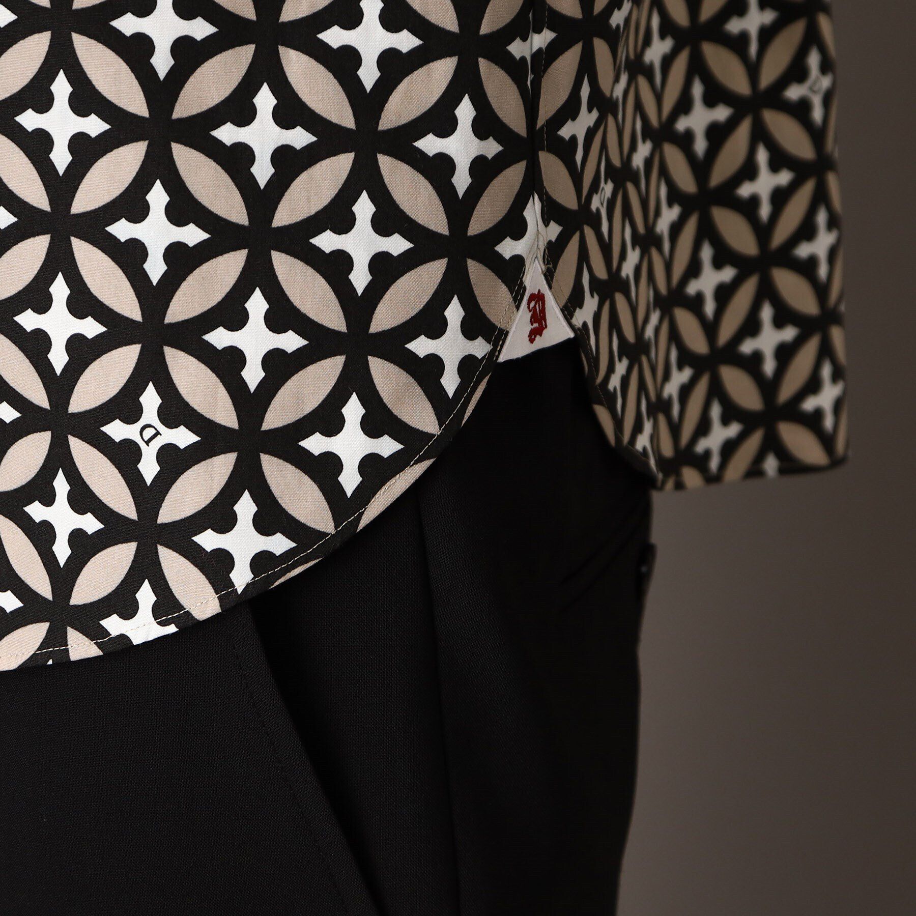 DRESSTERIOR「オーバーラップサークル スリークオーターシャツ」|シャツ・ブラウス|