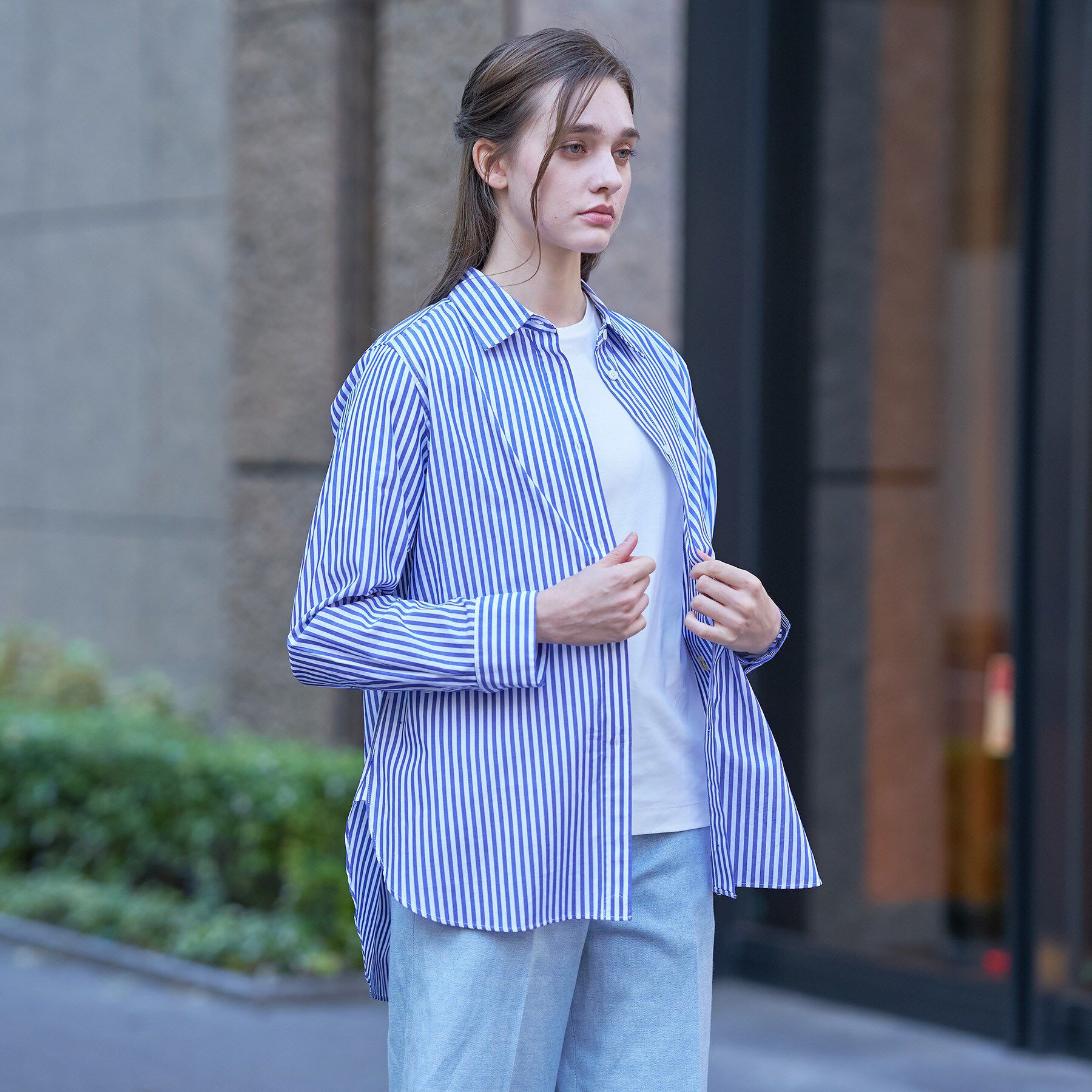 DRESSTERIOR「【通勤/着映え/ウォッシャブル】オーバーシルエット ロンストシャツ」|シャツ・ブラウス|