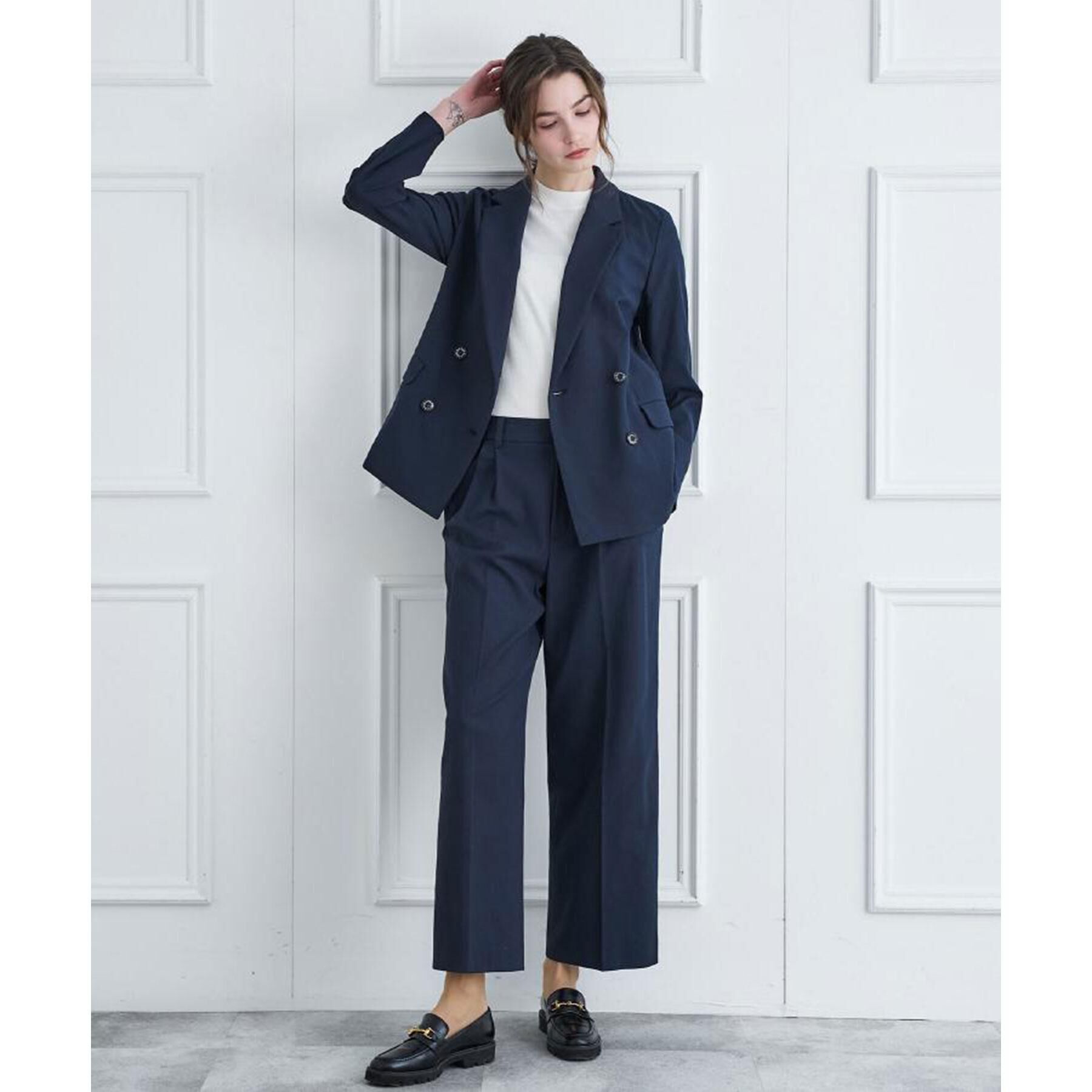 DRESSTERIOR「【吸水速乾/セットアップ可】リネンブレンドオックス ワイドパンツ」|その他|