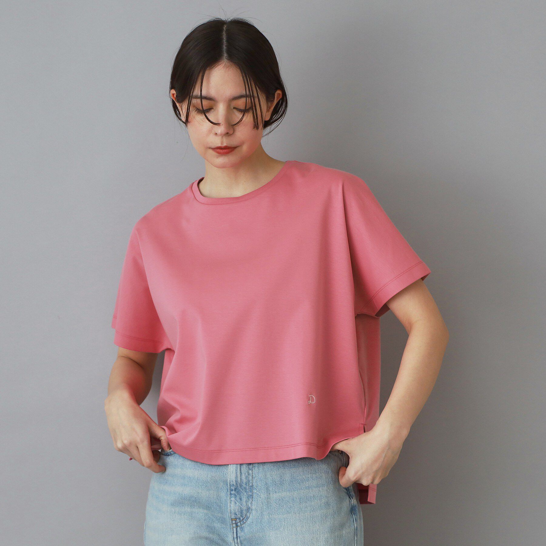 DRESSTERIOR「【接触冷感／抗菌防臭／消臭】アイスクリアコットンドルマンTシャツ」|Tシャツ・カットソー|