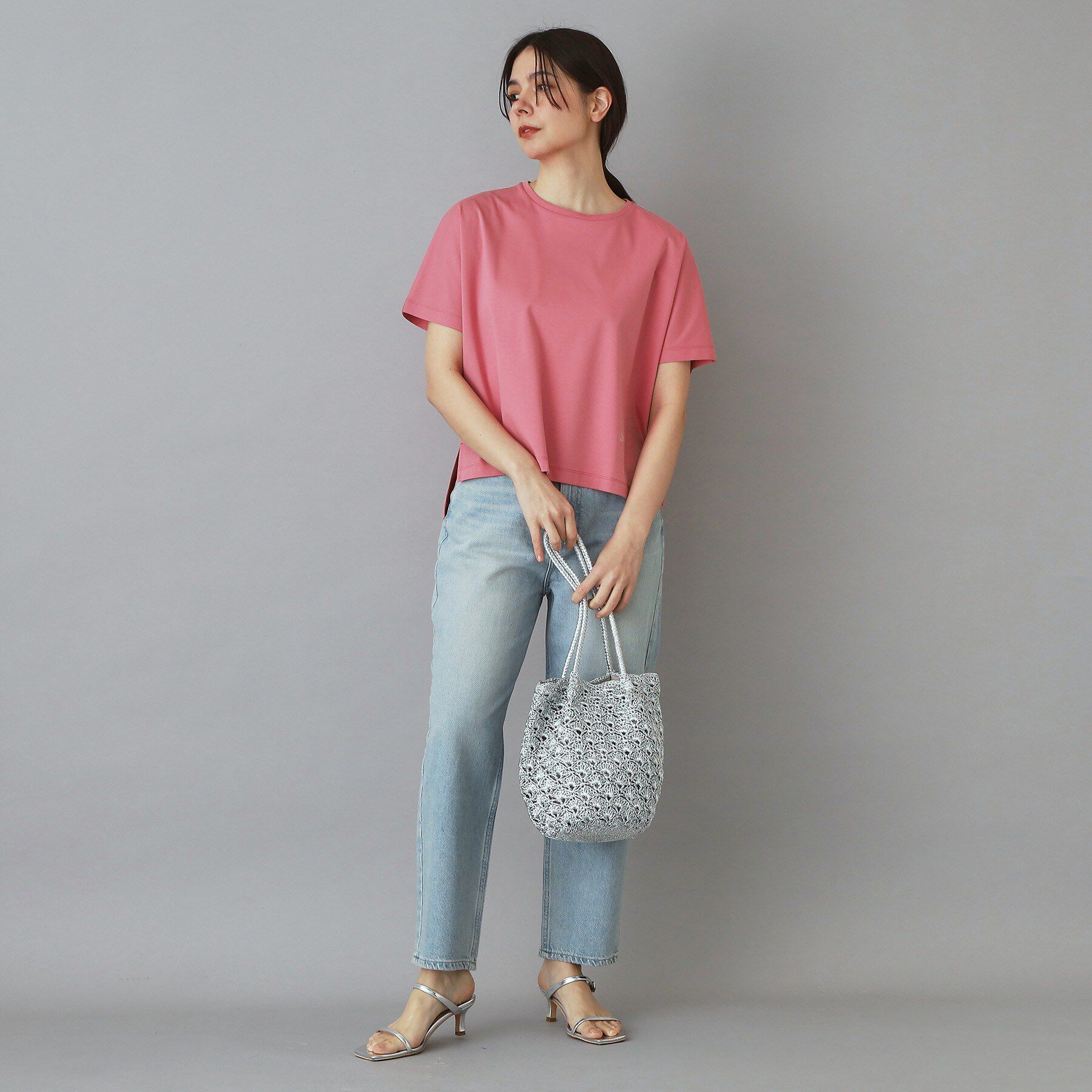 DRESSTERIOR「【接触冷感／抗菌防臭／消臭】アイスクリアコットンドルマンTシャツ」|Tシャツ・カットソー|