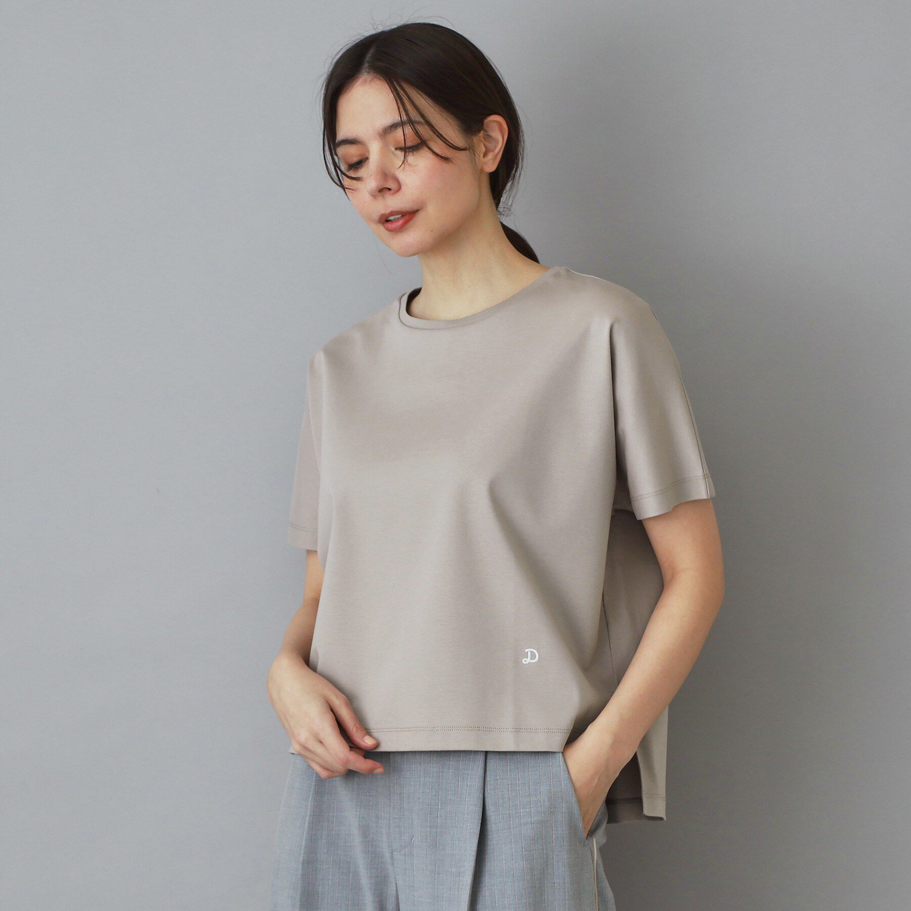 DRESSTERIOR「【接触冷感／抗菌防臭／消臭】アイスクリアコットンドルマンTシャツ」|Tシャツ・カットソー|