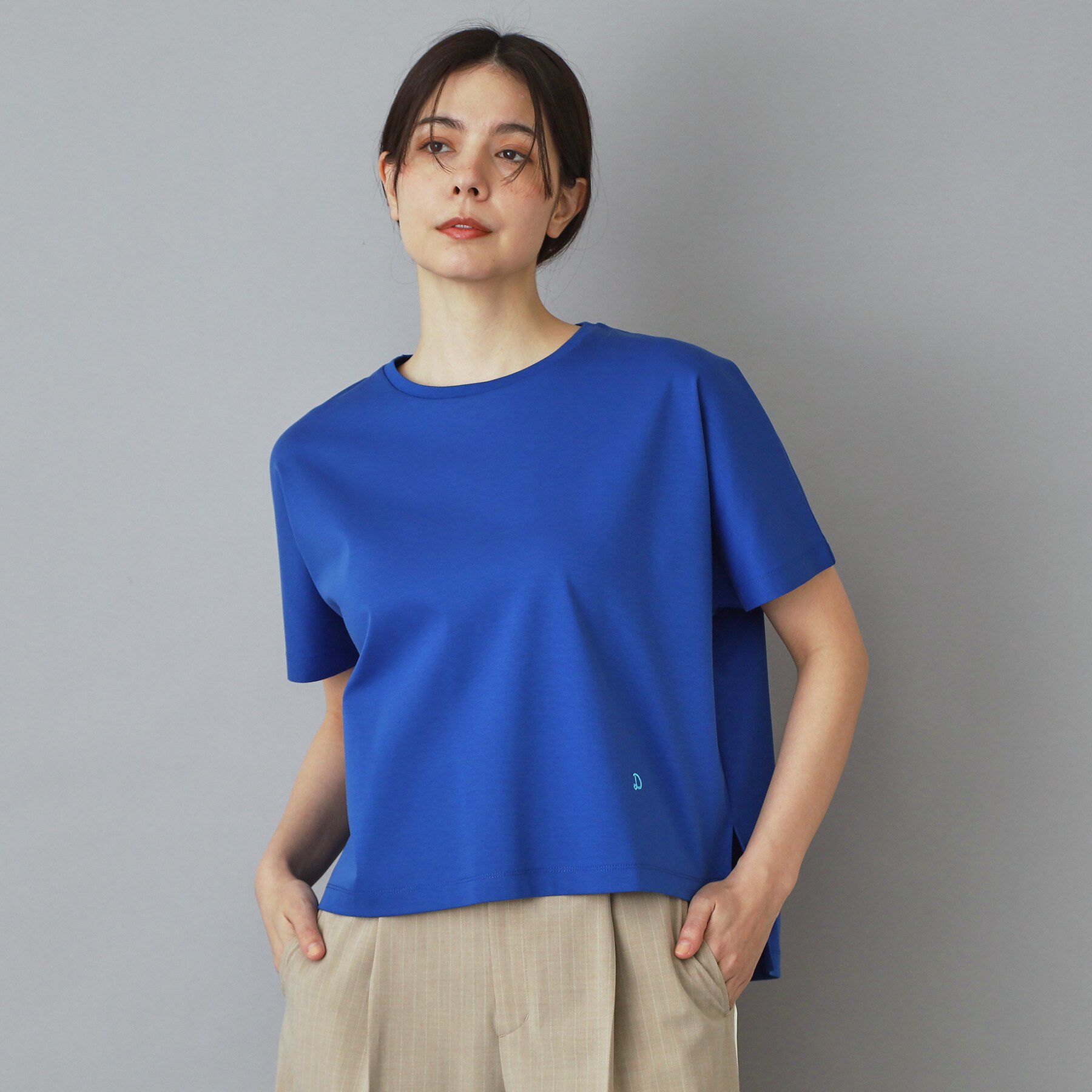 DRESSTERIOR「【接触冷感／抗菌防臭／消臭】アイスクリアコットンドルマンTシャツ」|Tシャツ・カットソー|