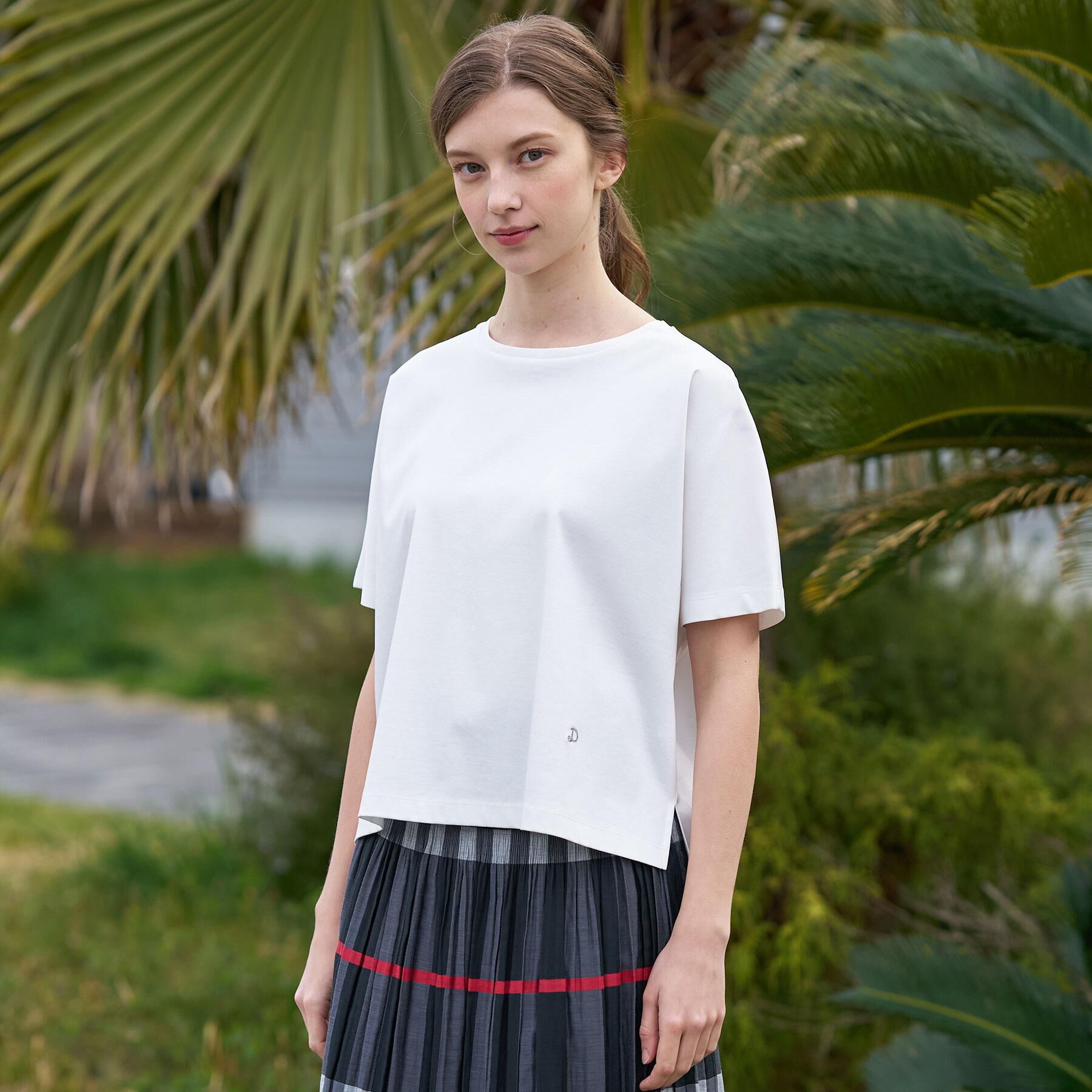 DRESSTERIOR「【接触冷感／抗菌防臭／消臭】アイスクリアコットンドルマンTシャツ」|Tシャツ・カットソー|