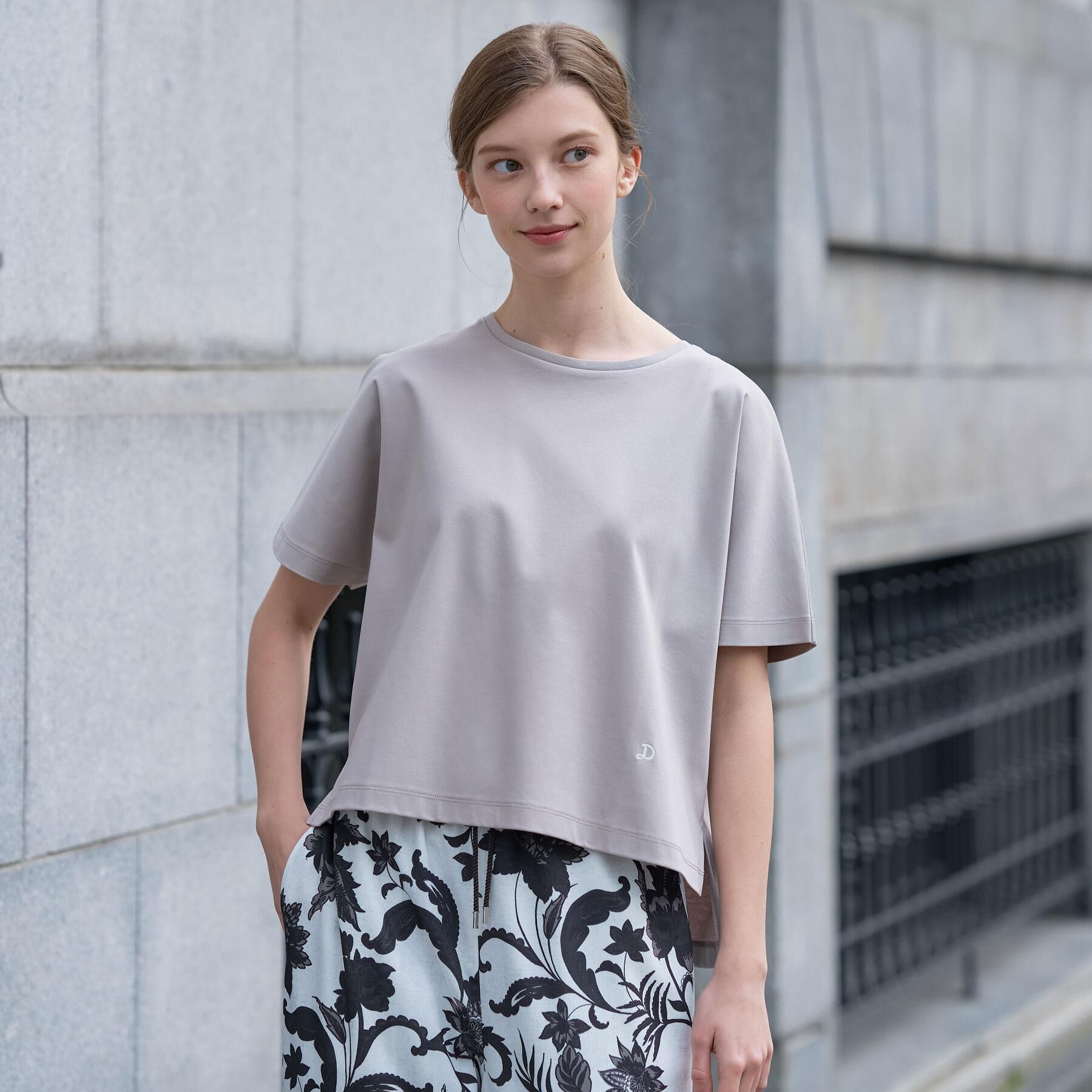 DRESSTERIOR「【接触冷感／抗菌防臭／消臭】アイスクリアコットンドルマンTシャツ」|Tシャツ・カットソー|