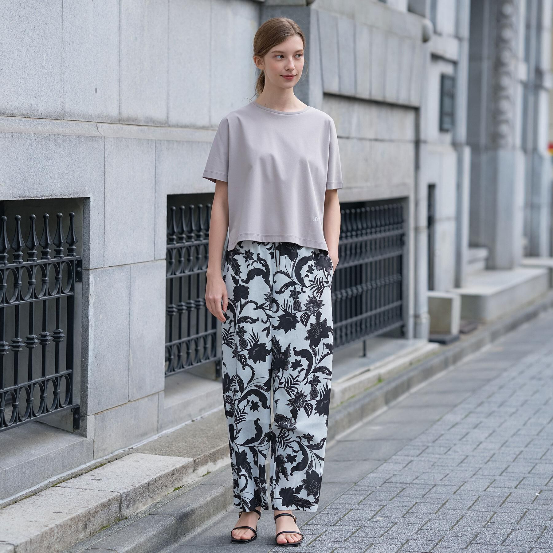 DRESSTERIOR「【接触冷感／抗菌防臭／消臭】アイスクリアコットンドルマンTシャツ」|Tシャツ・カットソー|