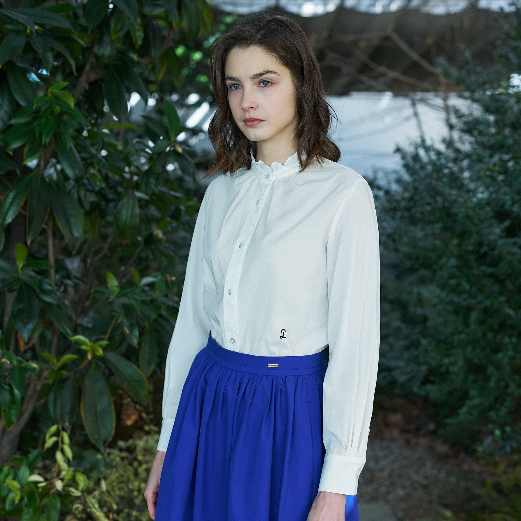 DRESSTERIOR「【ウォッシャブル/通勤】スタンドフリル ブラウス」|シャツ・ブラウス|