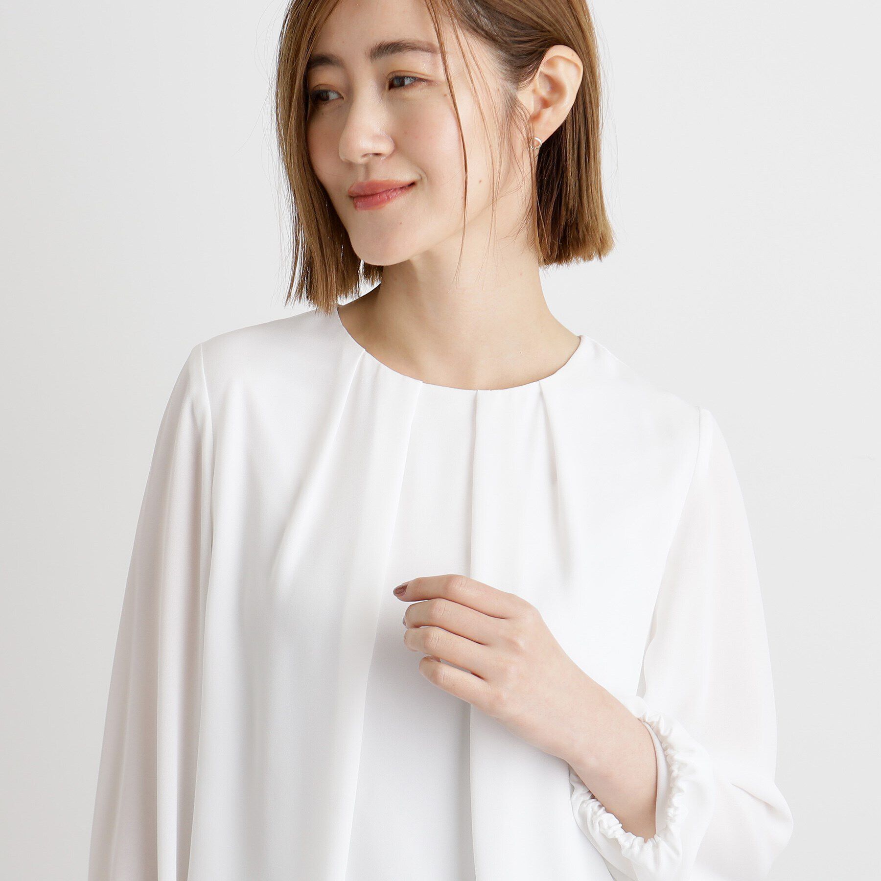 grove「シフォンジョーゼットタックブラウス」|シャツ・ブラウス|