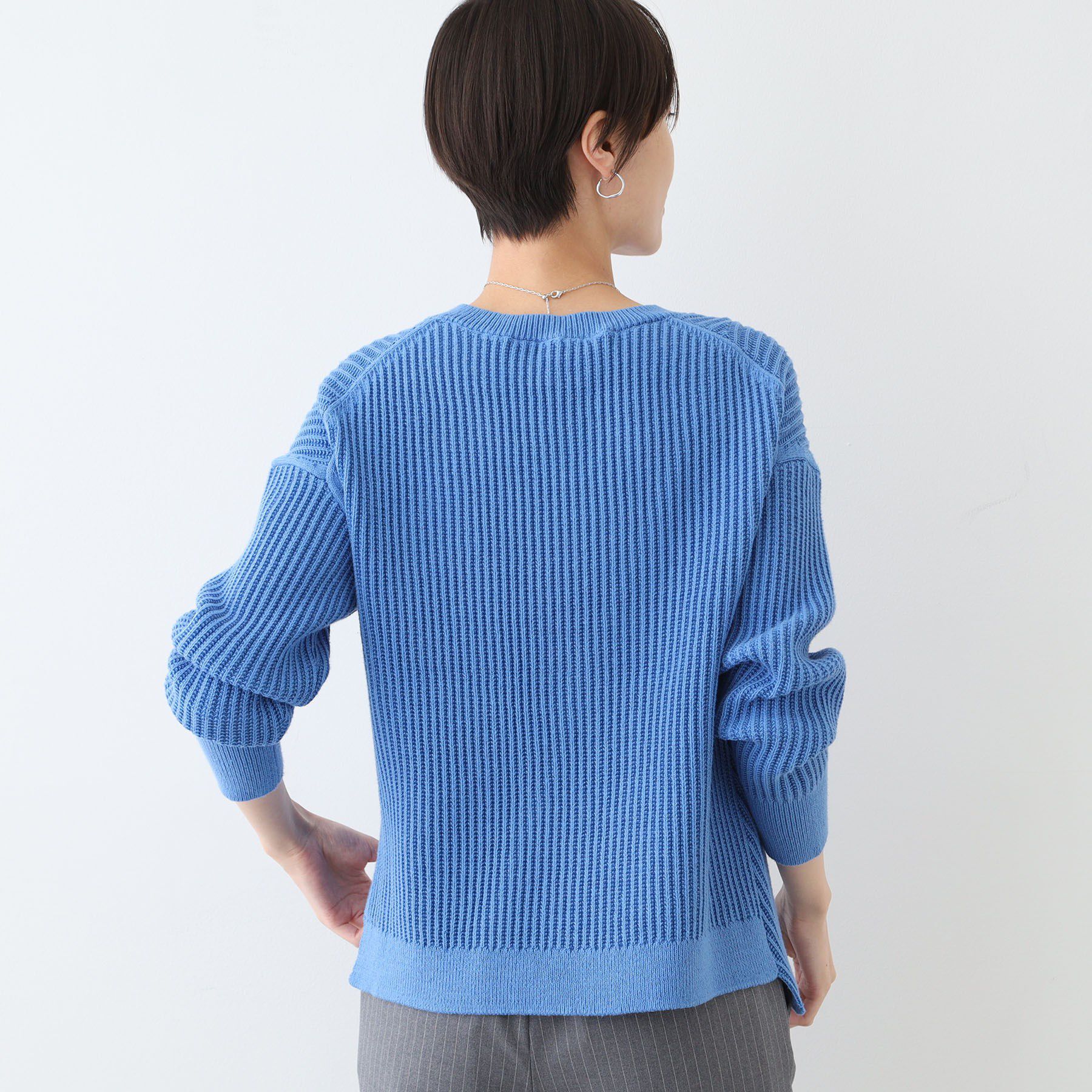 INDIVI「【洗える／コットン混】アシメデザインニット」|ニット・セーター|