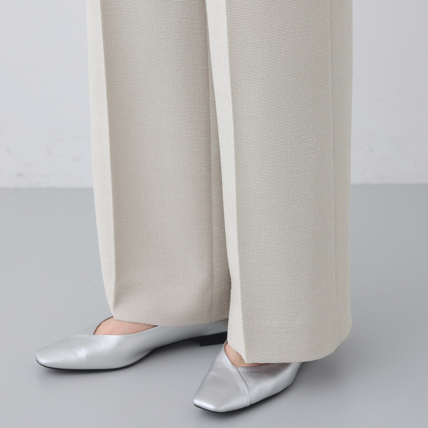 INDIVI「【日本製／SETUP可能】トリアセテート混ワイドパンツ」|スーツ|