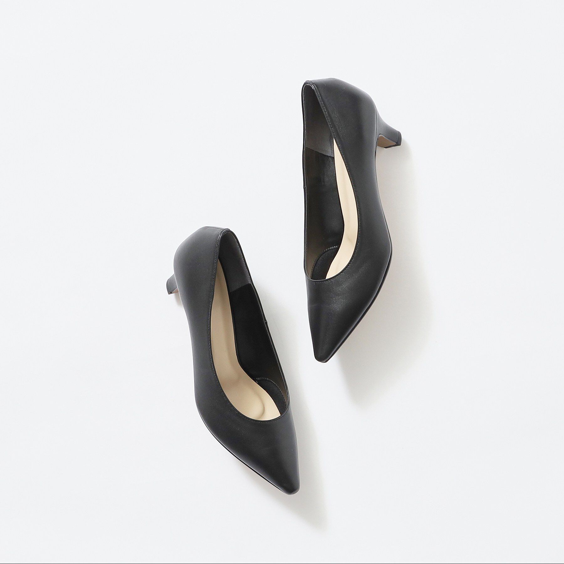 INDIVI「【ラム革／美脚／通勤】レザーパンプス」|パンプス|ブラック(019)