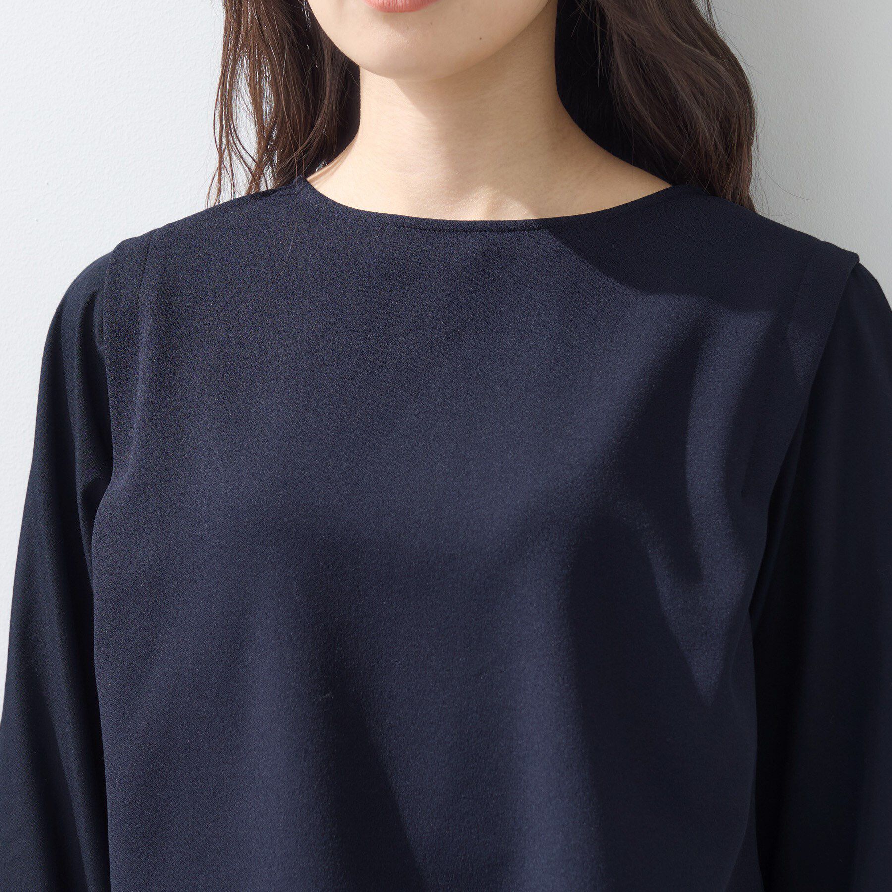 INDIVI「【洗える／UVケア】レイヤード風デザイントップス」|Tシャツ・カットソー|