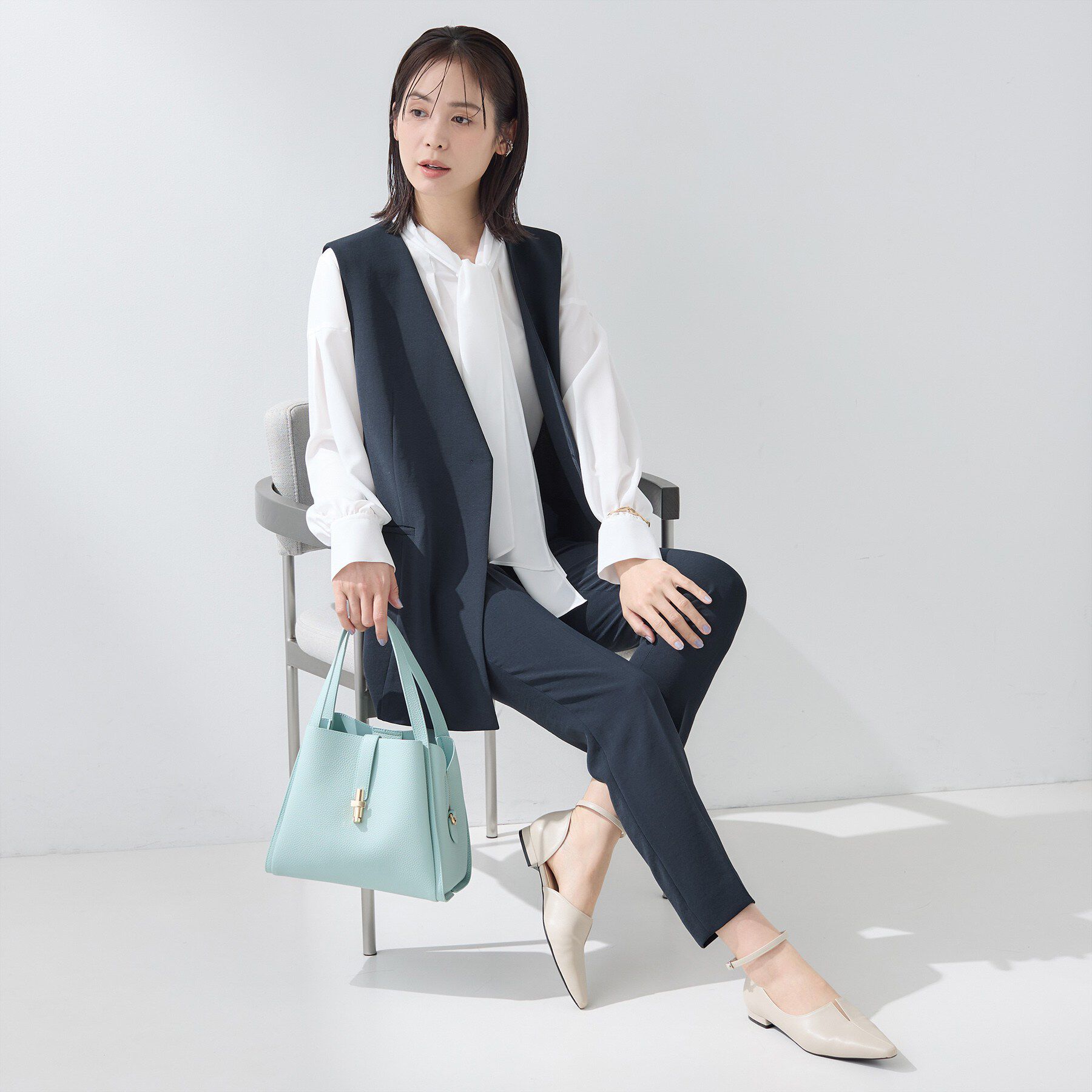 INDIVI「【洗える／多機能／SETUP可】着る日傘ジレジャケット」|ベスト・ジレ|