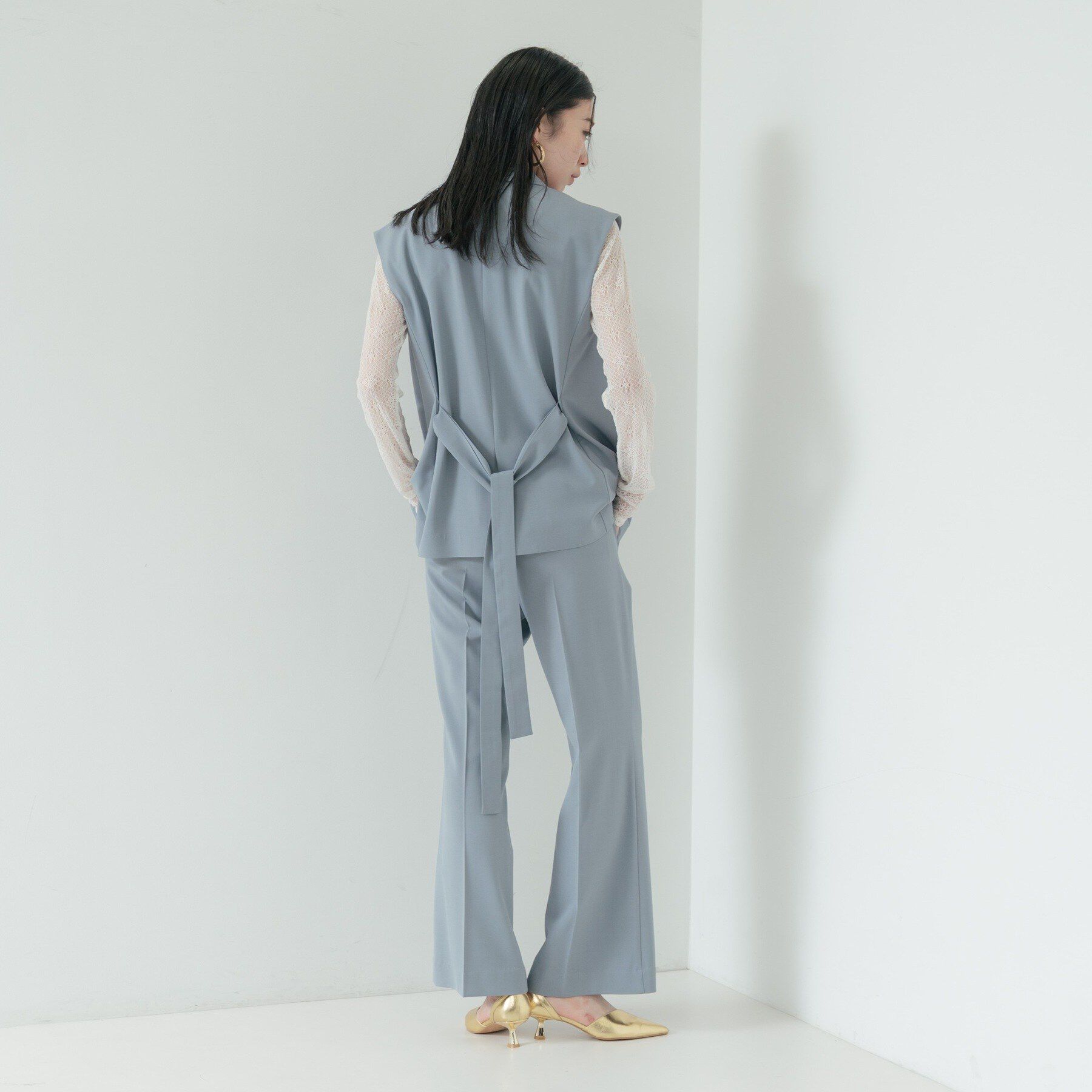 GALLEST「Comfy SET UP｜ベルテッドジレ【セットアップ対応／通勤／カセット服／接触冷感／UVカット】」|ベスト・ジレ|