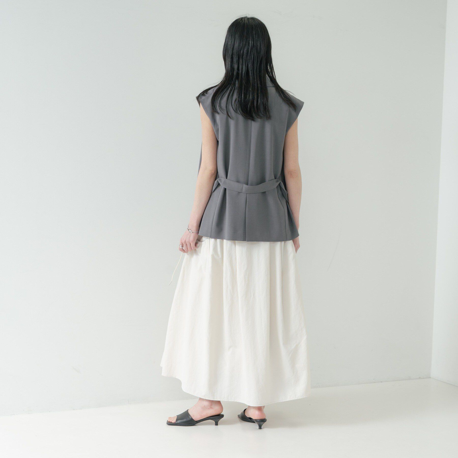 GALLEST「Comfy SET UP｜ベルテッドジレ【セットアップ対応／通勤／カセット服／接触冷感／UVカット】」|ベスト・ジレ|