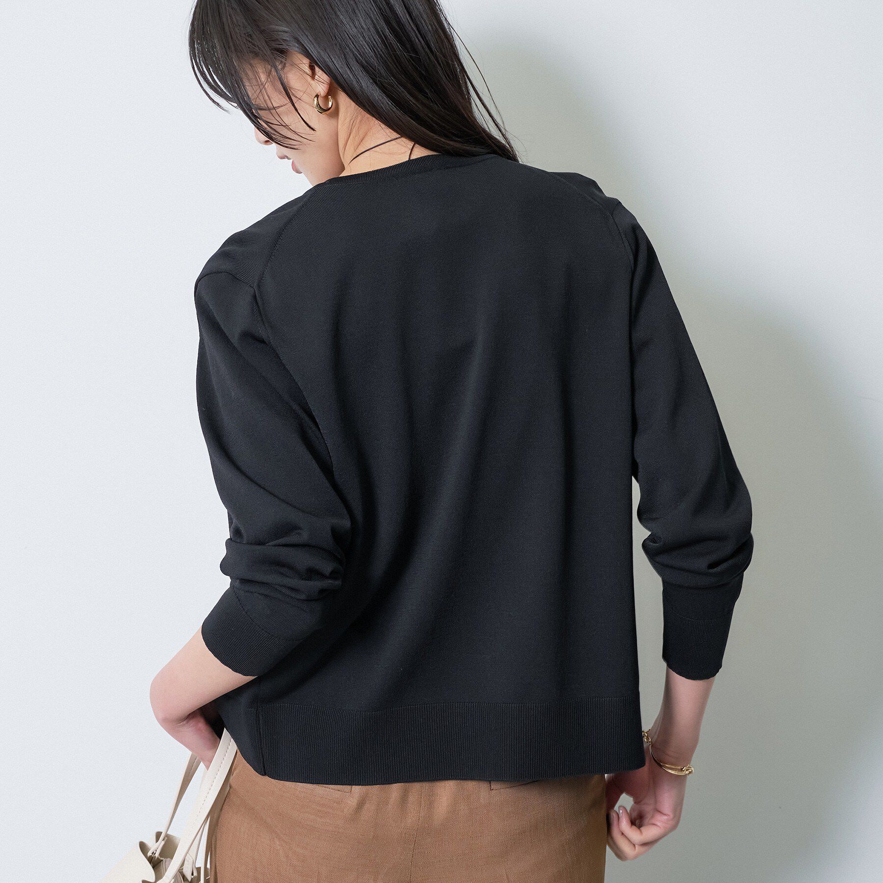 INDIVI「【UVケア/接触冷感／アンサンブル】丸首カーディガン＆袖スリット5分袖ニット」|その他|