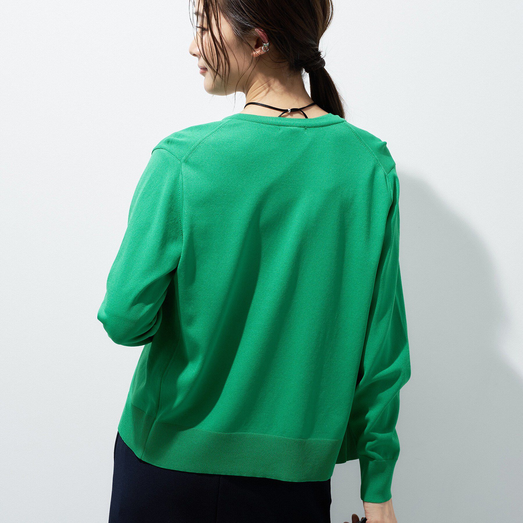 INDIVI「【UVケア/接触冷感／アンサンブル】丸首カーディガン＆袖スリット5分袖ニット」|その他|