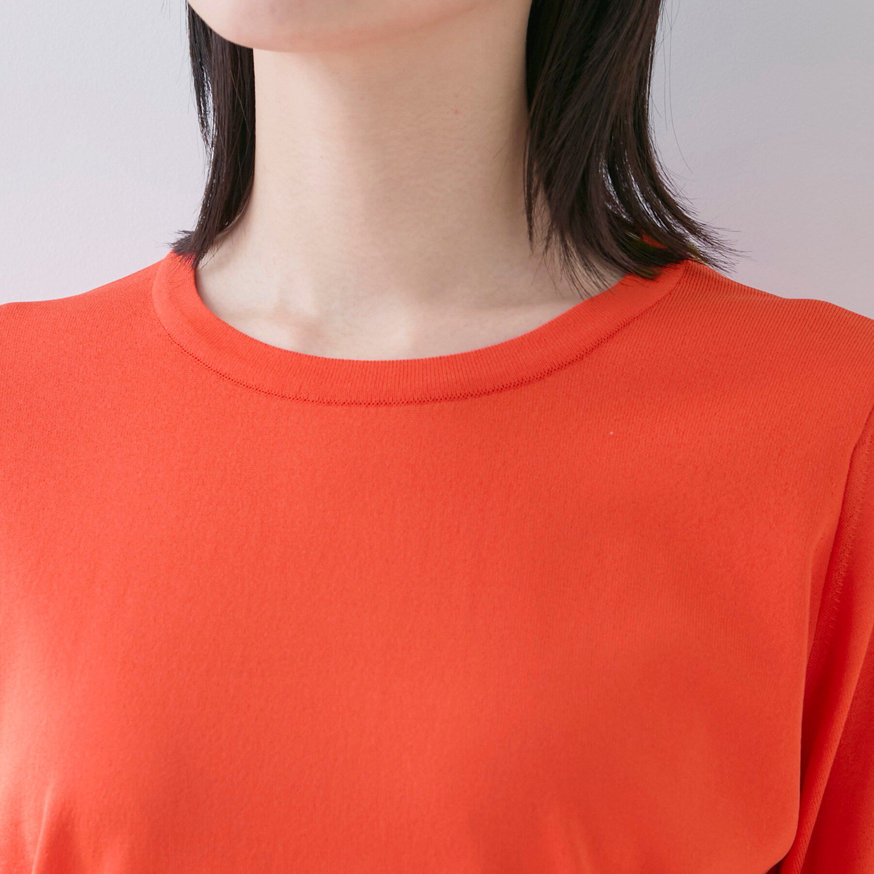 INDIVI「【UVケア/接触冷感／アンサンブル】丸首カーディガン＆袖スリット5分袖ニット」|その他|