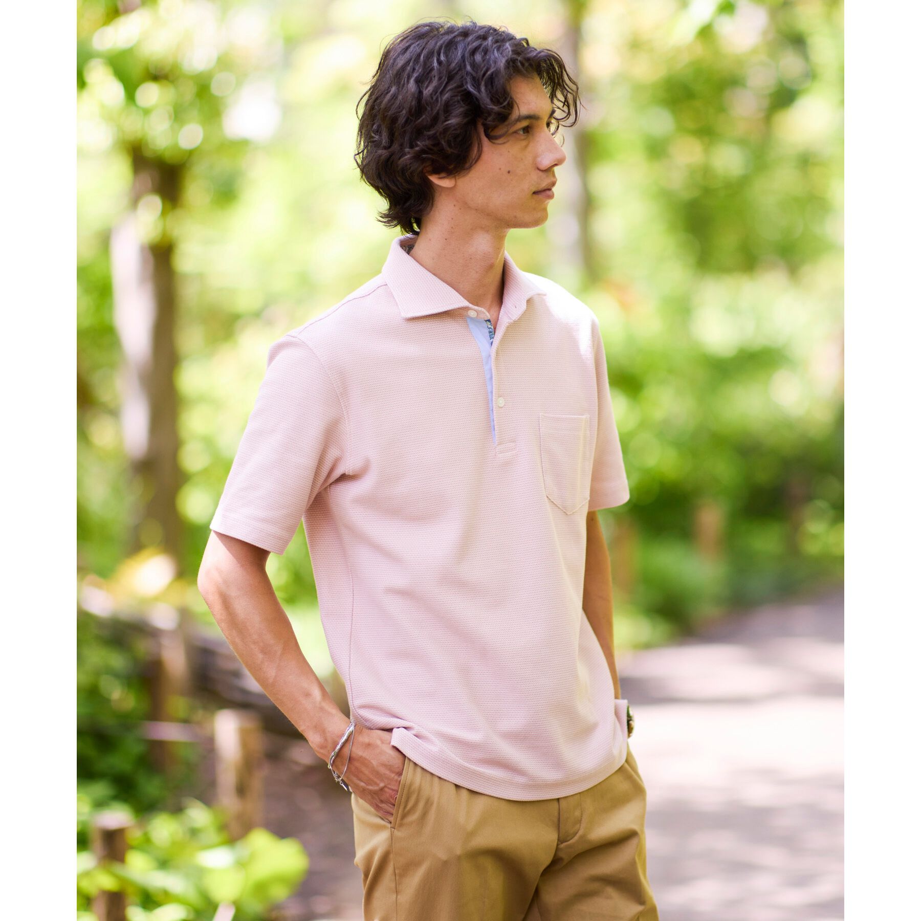 TAKEO KIKUCHI「【抗菌防臭／9色5サイズ展開】ハニカムメランジ ポロシャツ」|ポロシャツ|