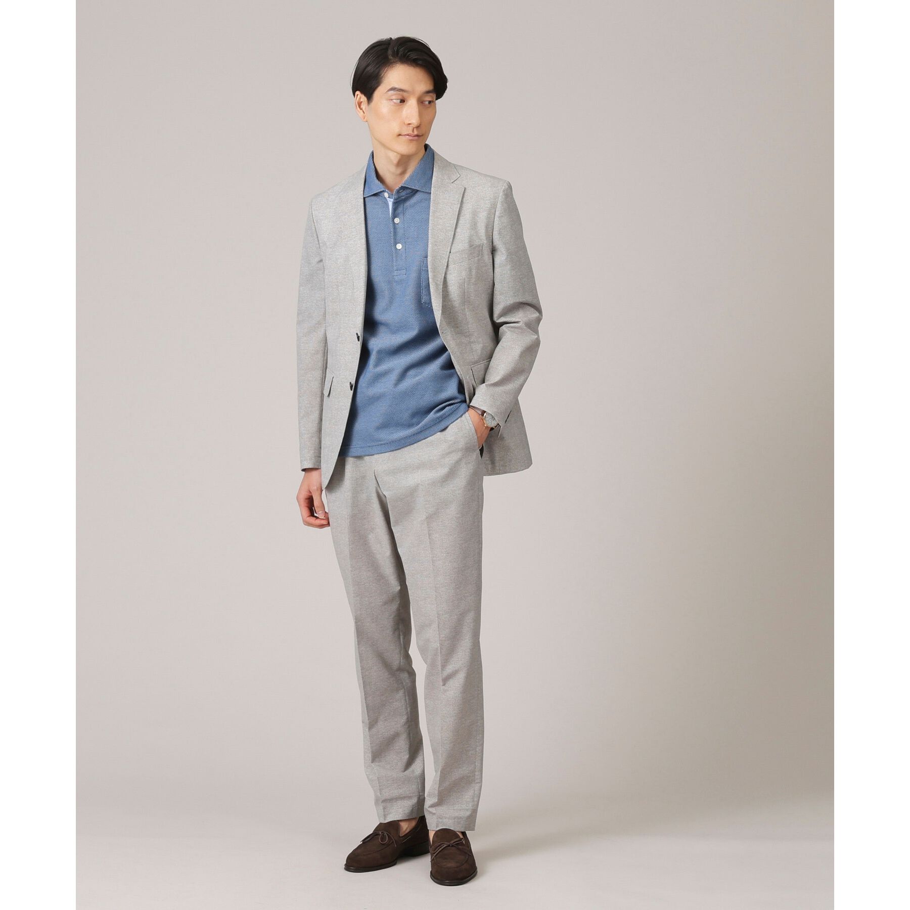 TAKEO KIKUCHI「【抗菌防臭／9色5サイズ展開】ハニカムメランジ ポロシャツ」|ポロシャツ|