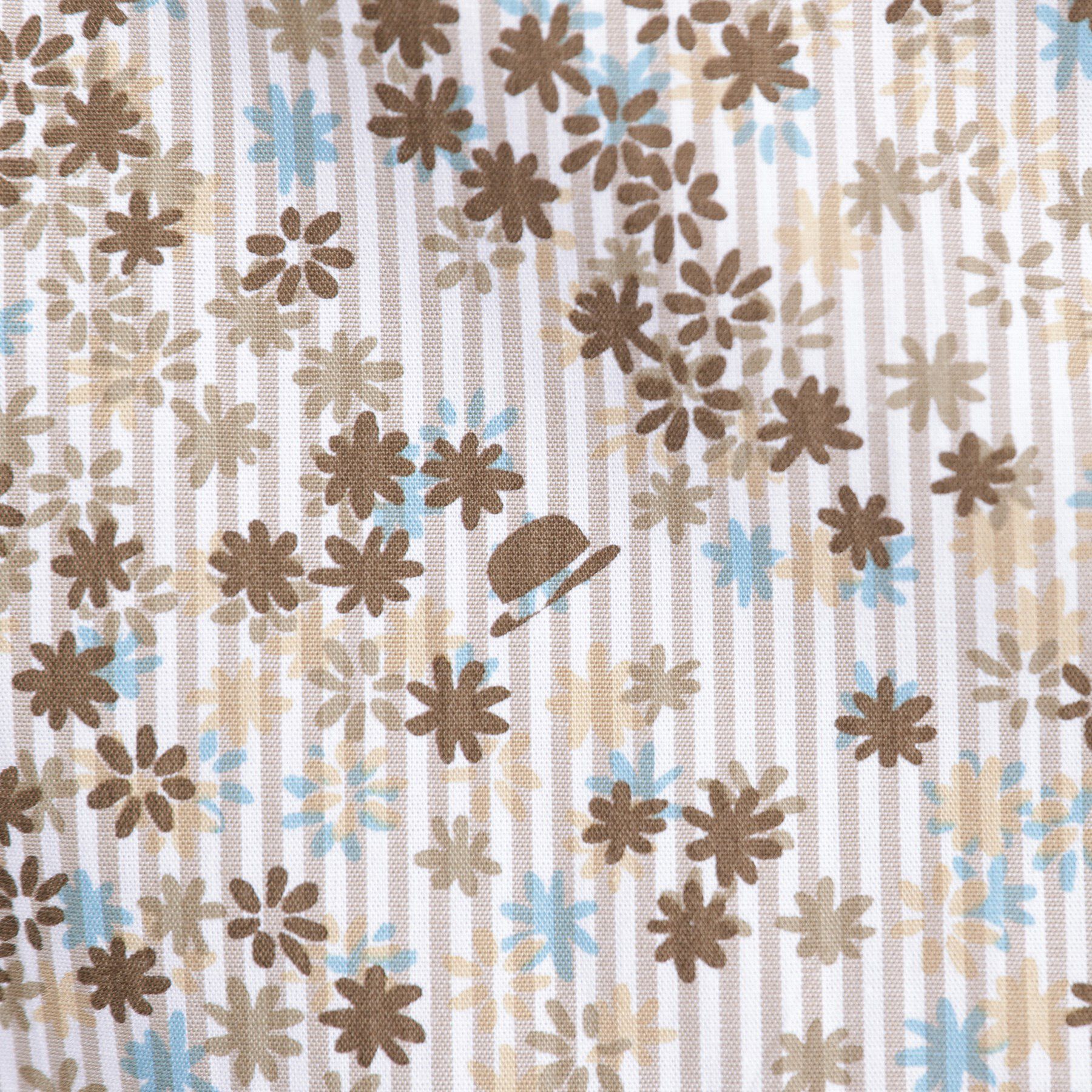 TAKEO KIKUCHI「ストライプ小花プリント 半袖シャツ」|シャツ・ブラウス|