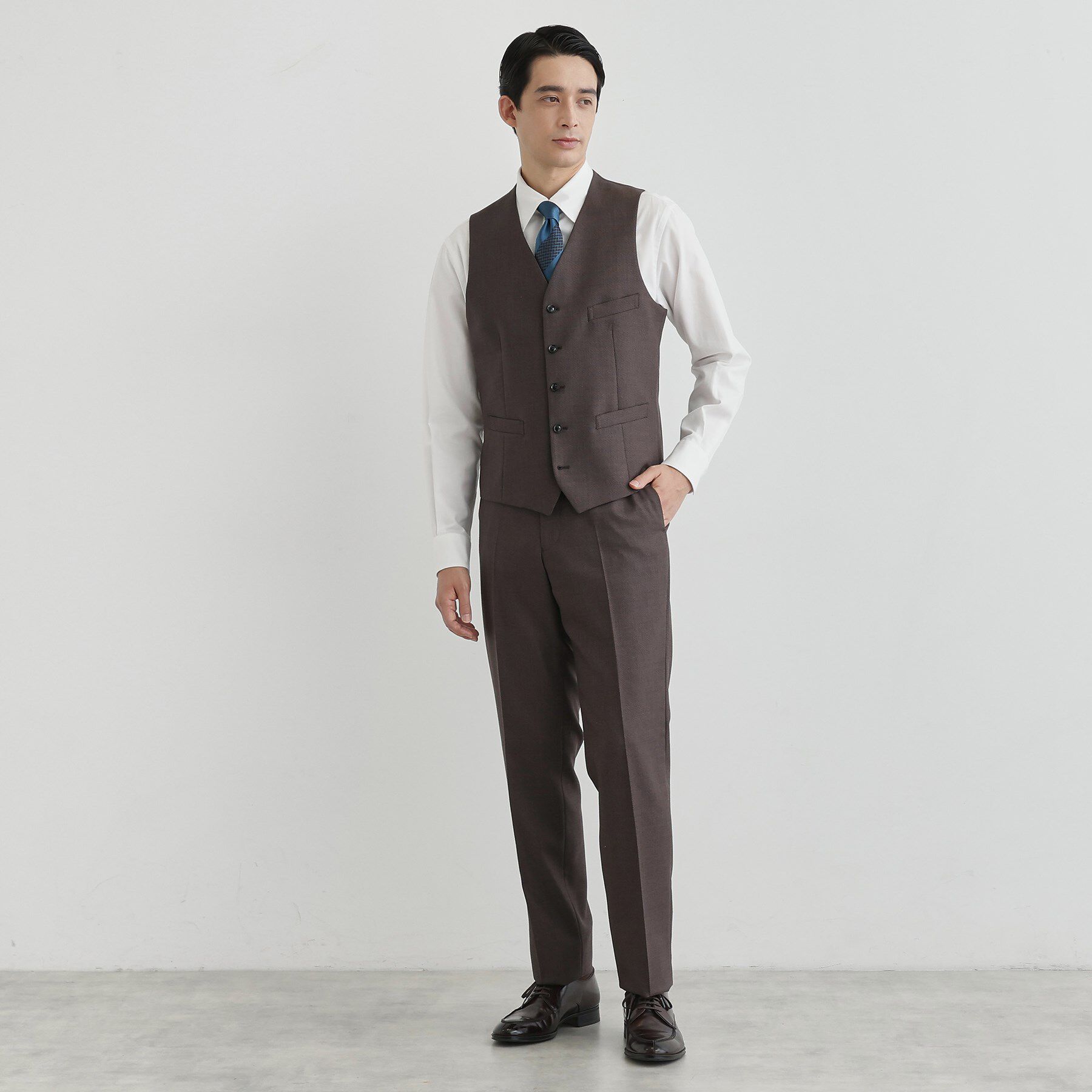 TAKEO KIKUCHI「鱗紋 ベスト」|スーツ|