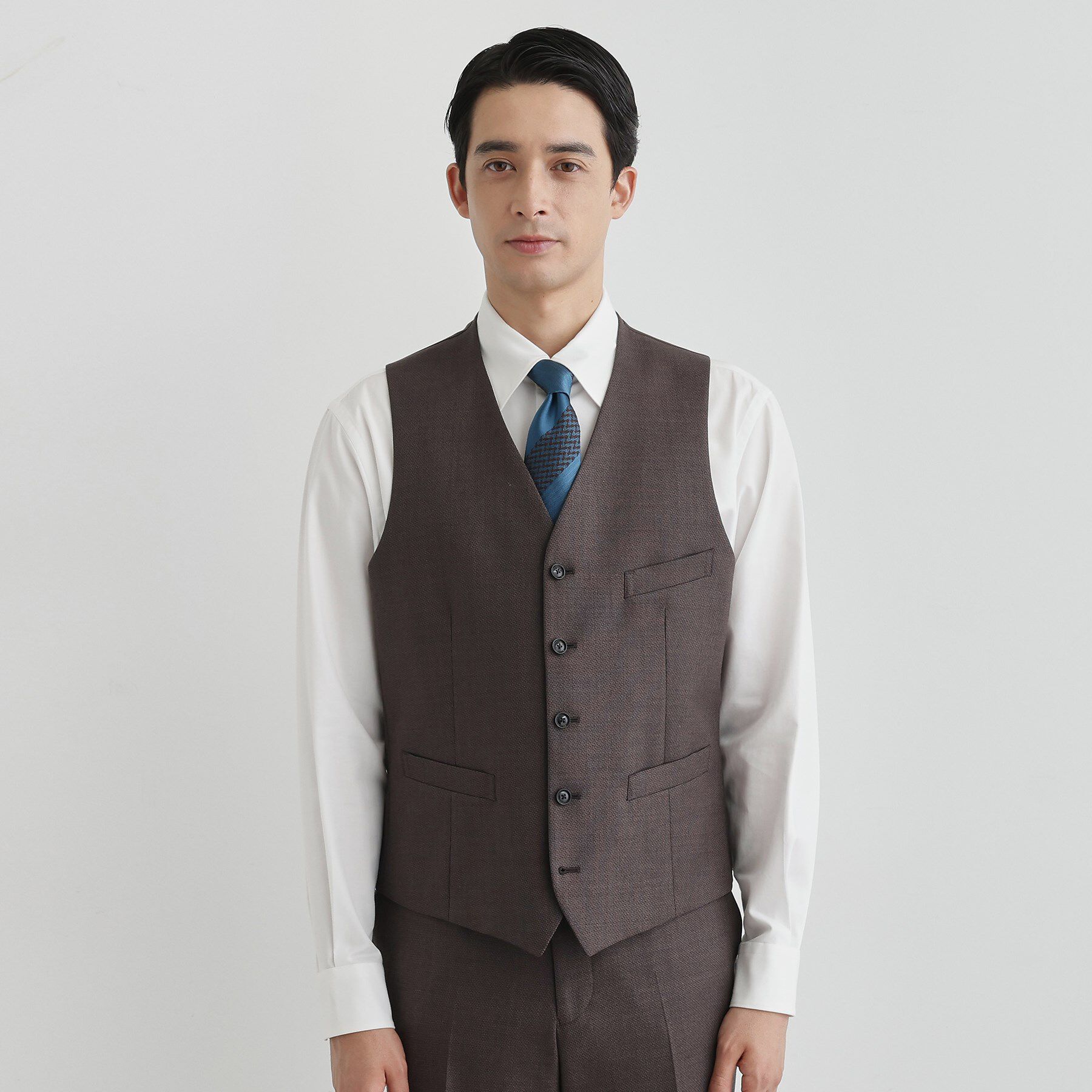 TAKEO KIKUCHI「鱗紋 ベスト」|スーツ|