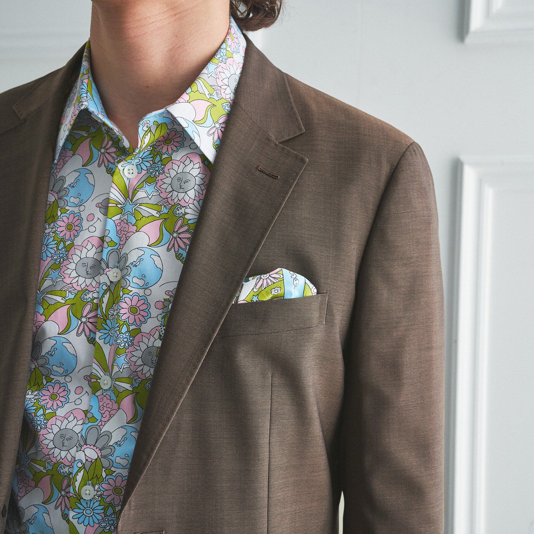 TAKEO KIKUCHI「【BOWLER HAT LABEL】TWトロピカルシャンブレー JAZZジャケット」|テーラードジャケット|