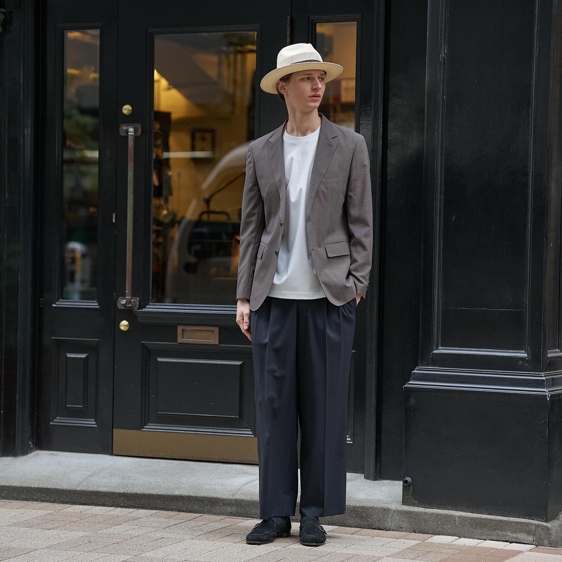 TAKEO KIKUCHI「【BOWLER HAT LABEL】TWトロピカルシャンブレー JAZZジャケット」|テーラードジャケット|