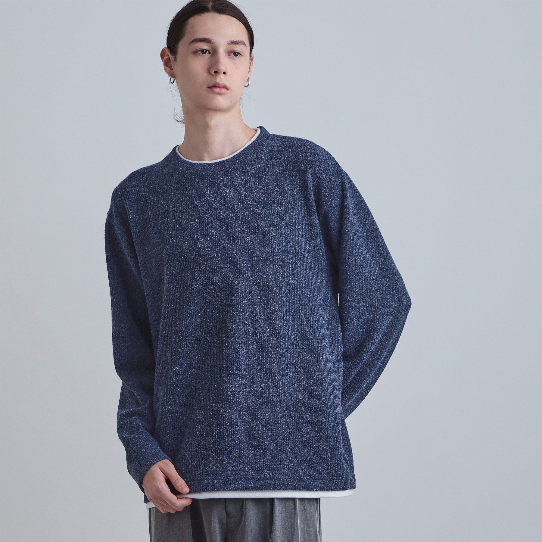 tk.TAKEO KIKUCHI「ブークレプルオーバー」|Tシャツ・カットソー|ネイビー(094)