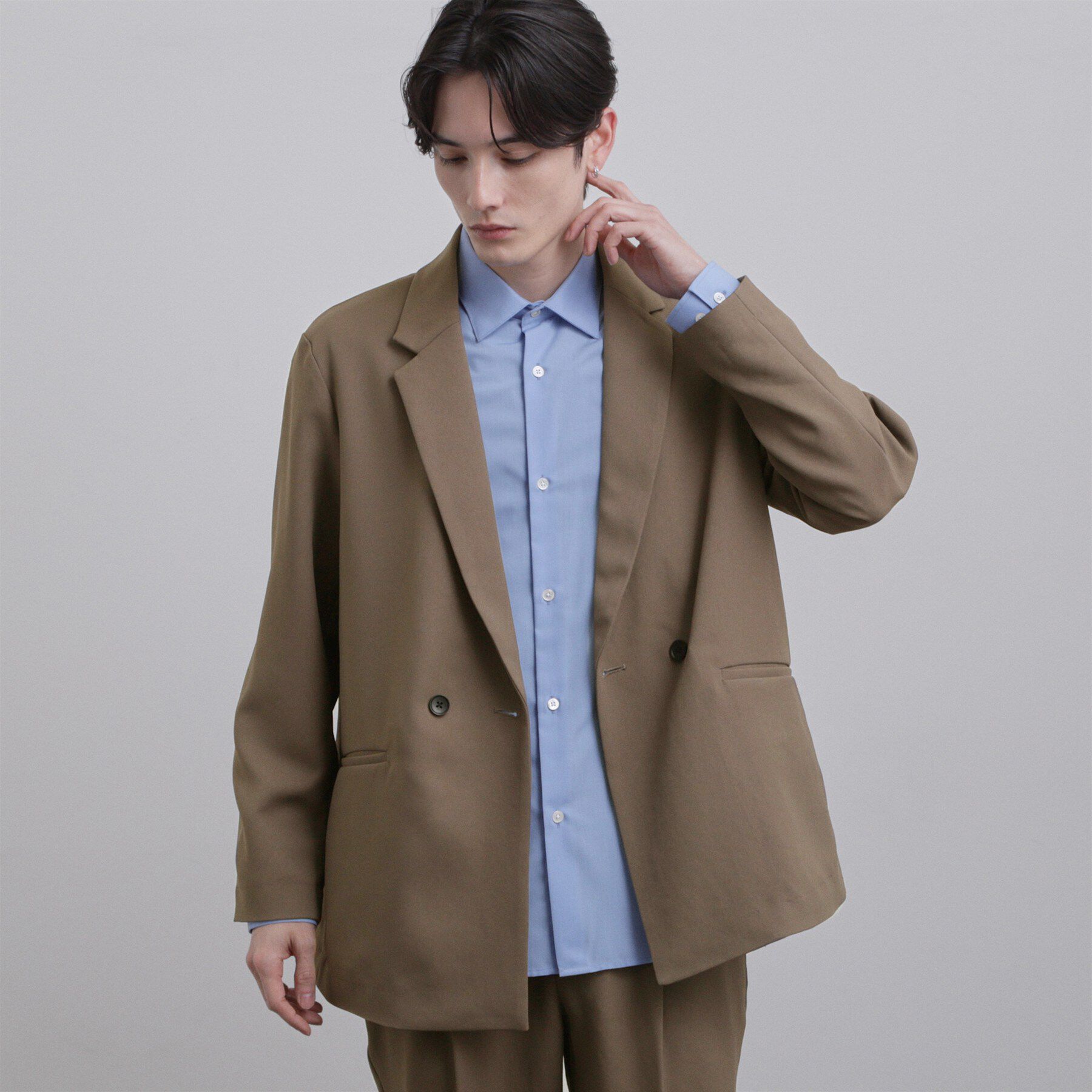 tk.TAKEO KIKUCHI「【セットアップ2点セット】オーバーサイズダブルセットアップ/ONOFF兼用/イージーケア/マシーンウ」|スーツ|