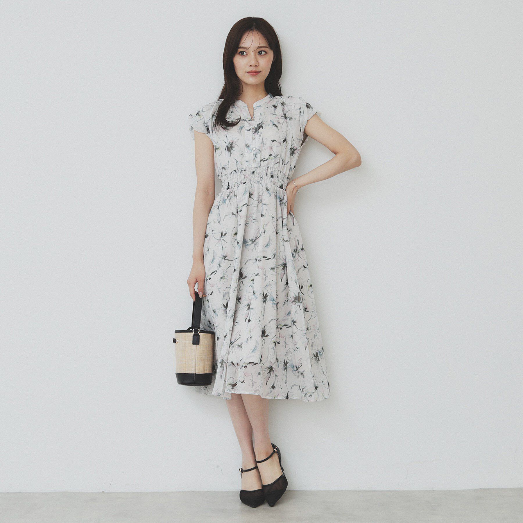 index「シアーフラワーワンピース【洗濯機洗い可】」|ワンピース|