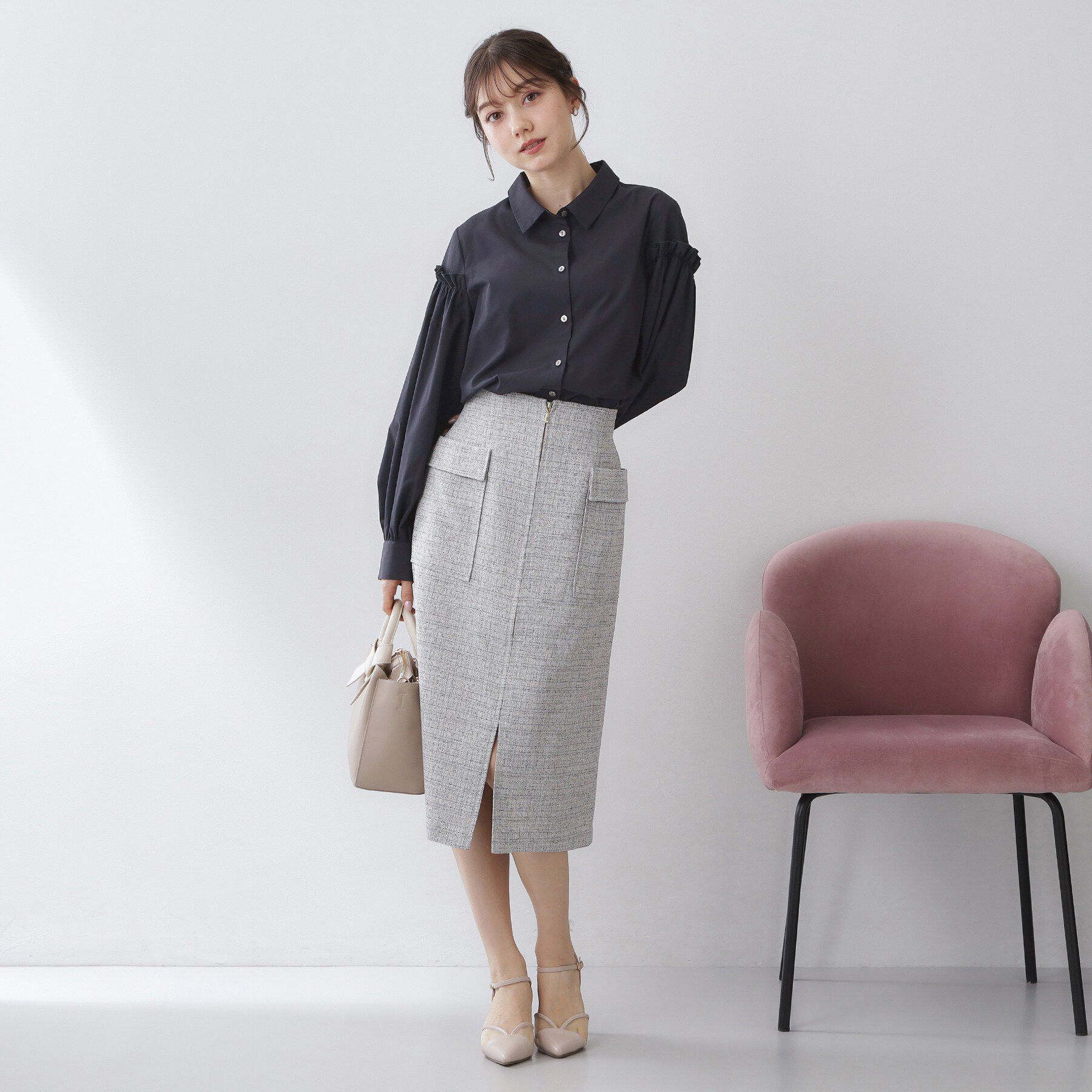 index「ボリュームスリーブブラウス【洗濯機OK】《5col》」|シャツ・ブラウス|