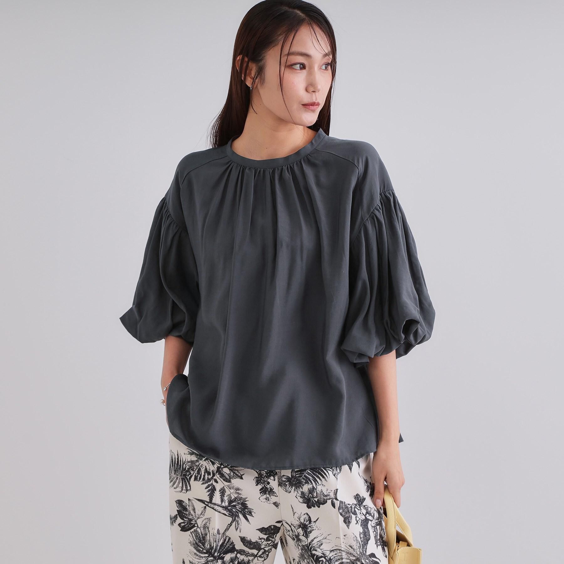OPAQUE.CLIP「バルーンスリーブブラウス【洗濯機洗い可】」|シャツ・ブラウス|